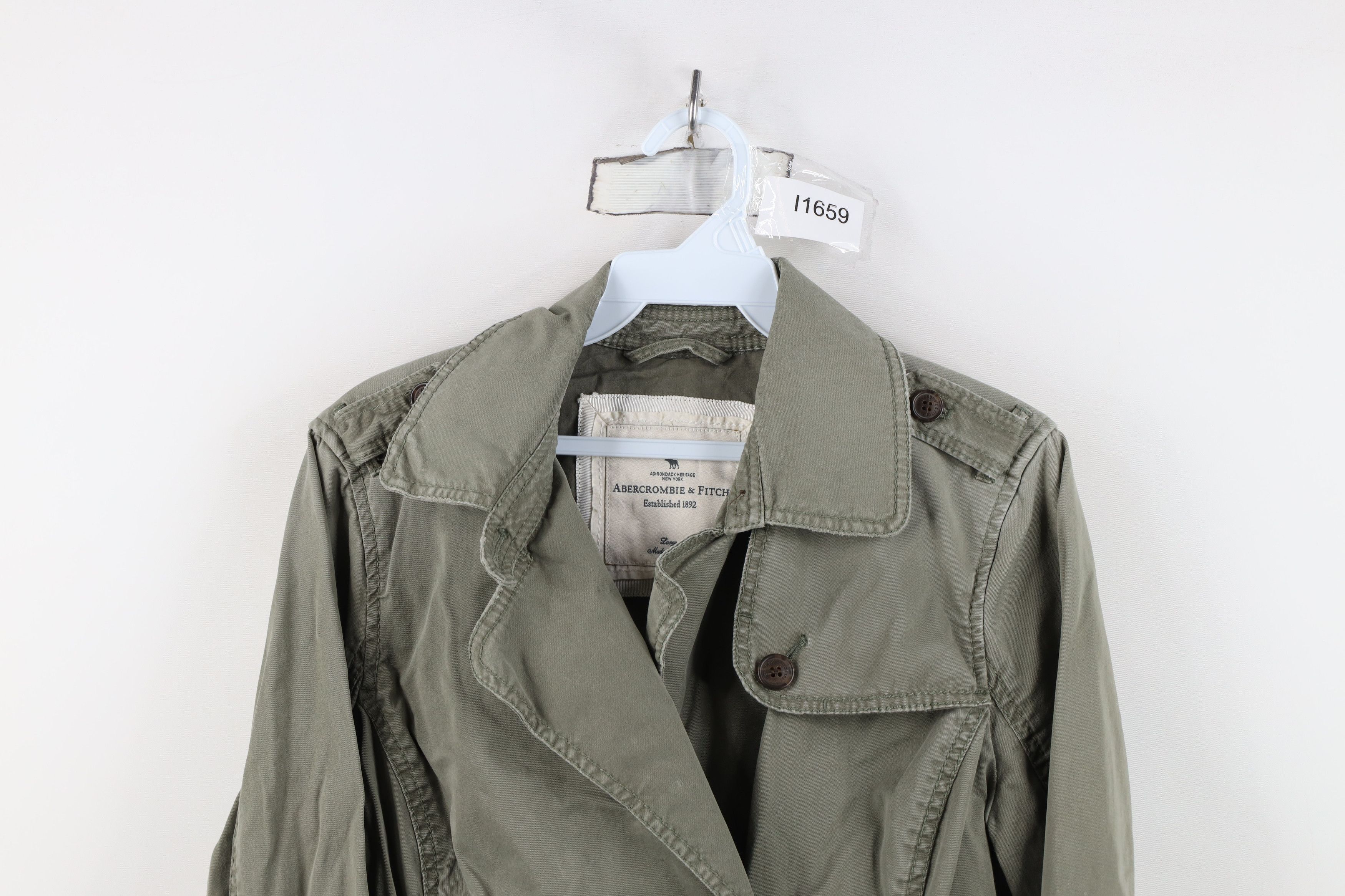 Abercrombie & Fitch Vintage Y2K Abercrombie & Fitch Military Jacket Green Size L / US 10 / IT 46 - 2 Thumbnail