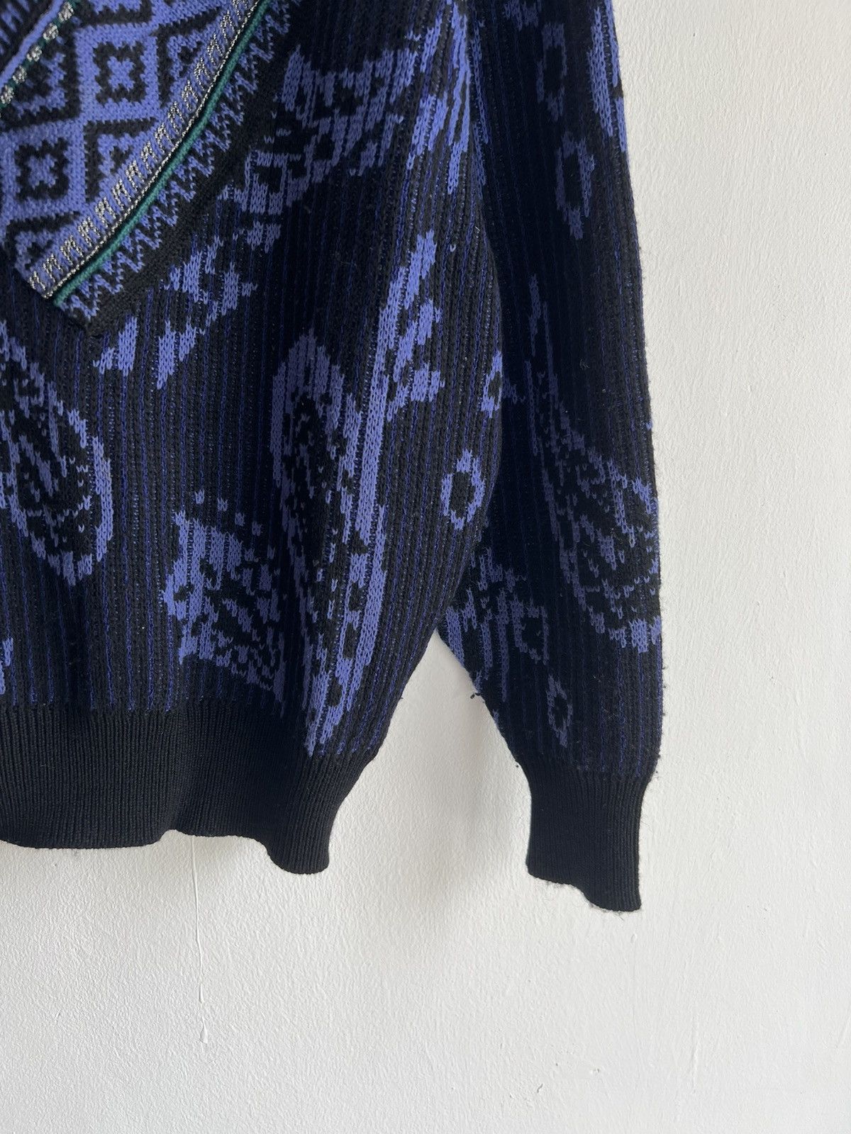 Yoshiyuki Konishi 90s Ficce Yoshiyuki Konishi Artwork Paisley V Neck Knitwear Size US M / EU 48-50 / 2 - 5 Thumbnail