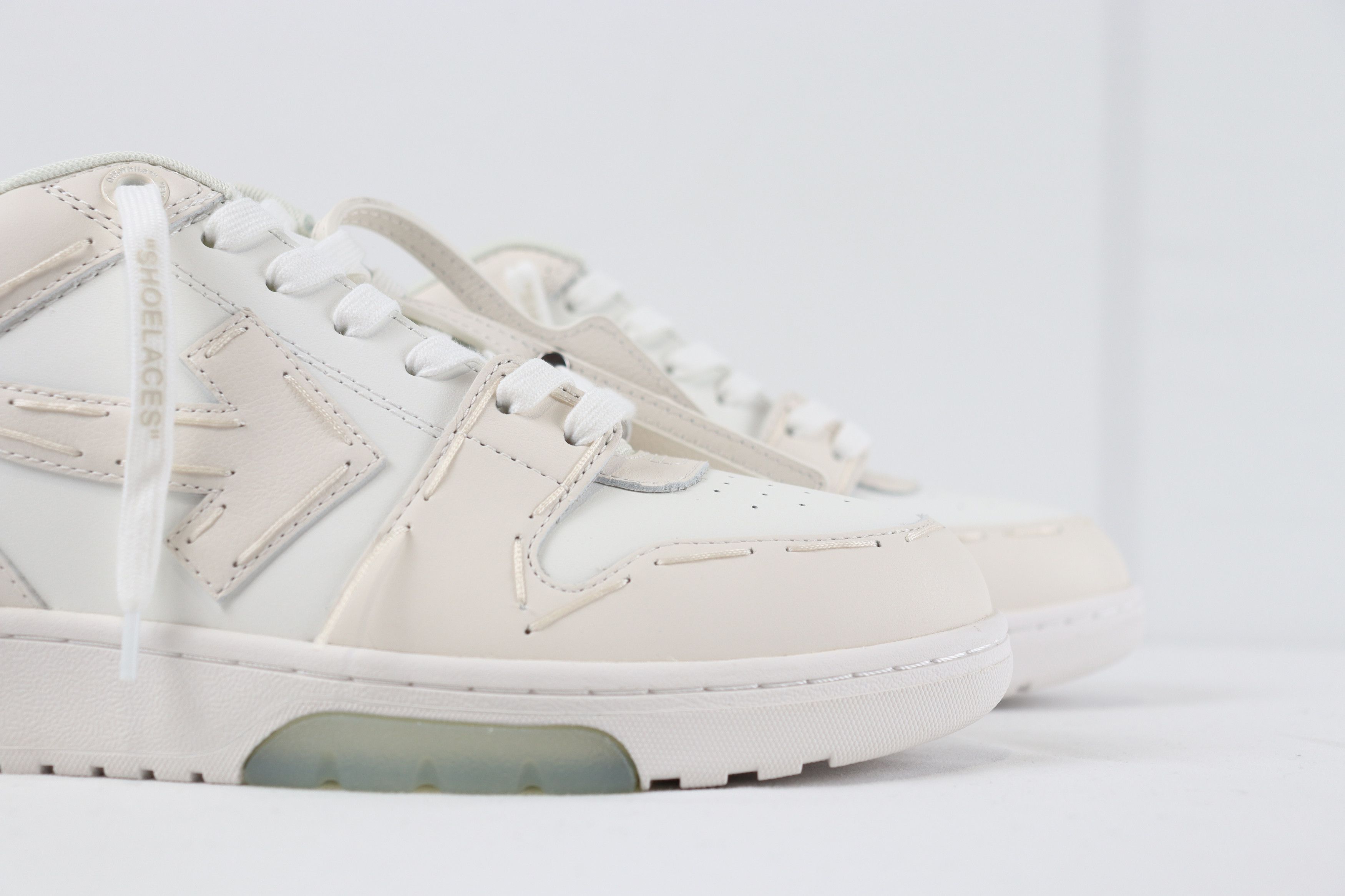 Off-White Sartorial Stitch Out of Office Sneakers OOO Coconut / White Size US 11 / EU 44 - 11 Thumbnail