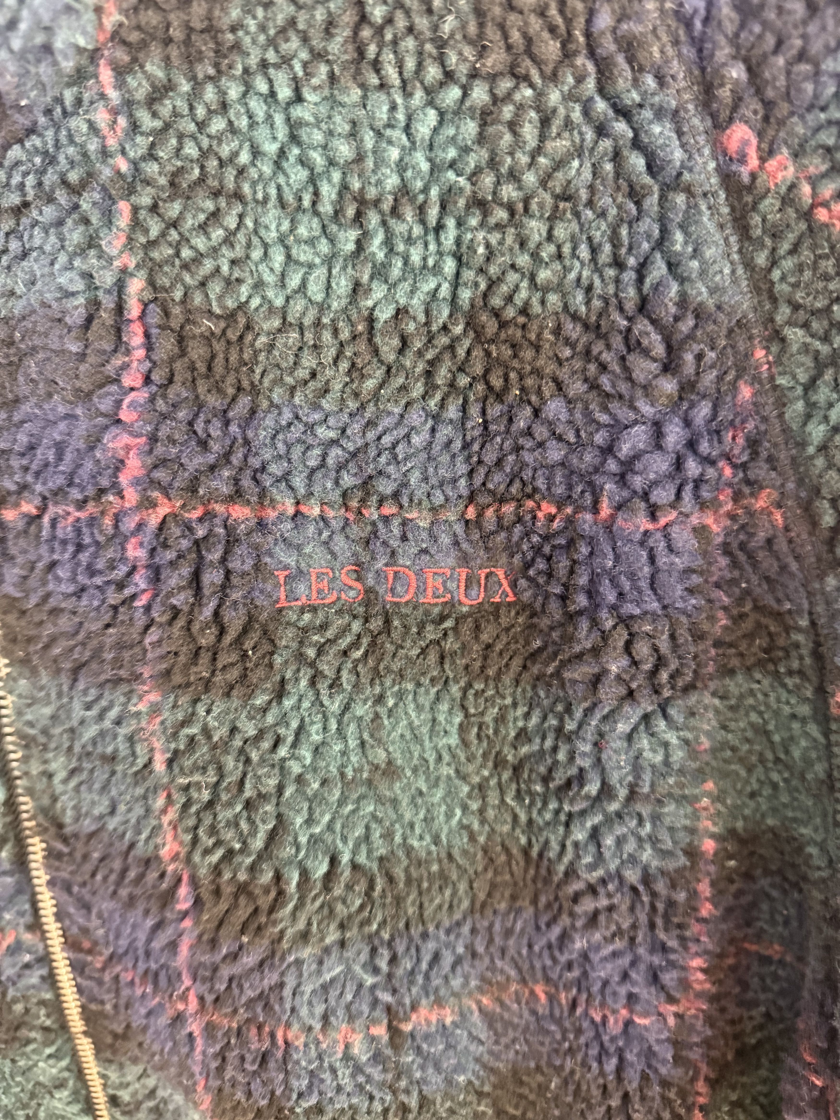 Les Deux Les Deux Green Plaid Fleece Jacket – Size L Size US L / EU 52-54 / 3 - 5 Thumbnail