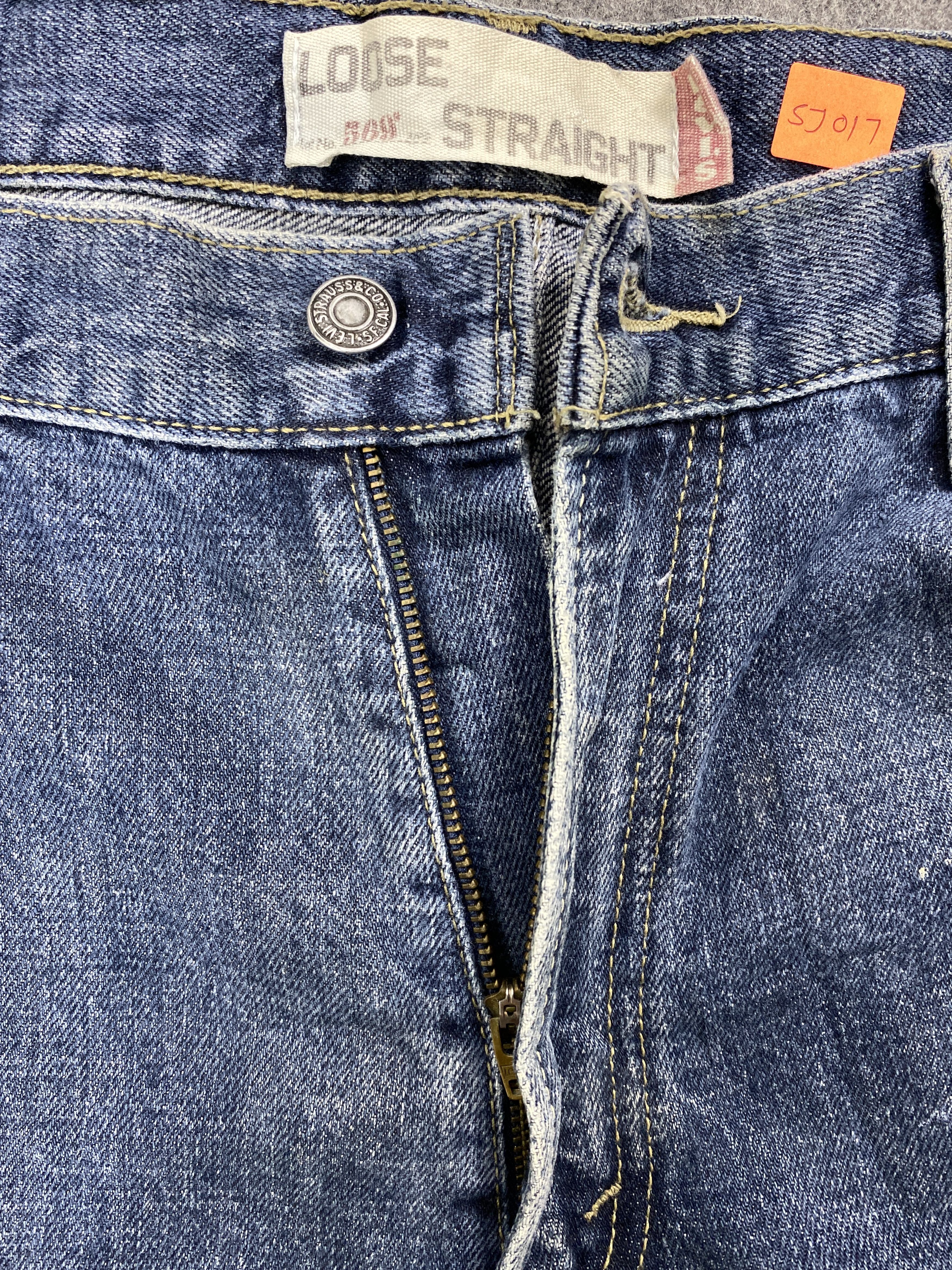 Levi's Blue Distressed Vintage Levi's 569 36x32.5 Denim -SJ017 Size US 36 / EU 52 - 6 Thumbnail