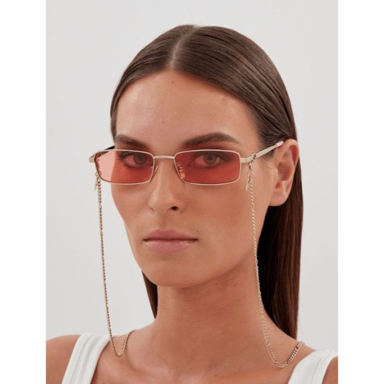 Gucci NEW GUCCI SUNGLASSES GG1600S 004 GOLD WOMEN WITH CHAIN Size ONE SIZE - 2 Thumbnail