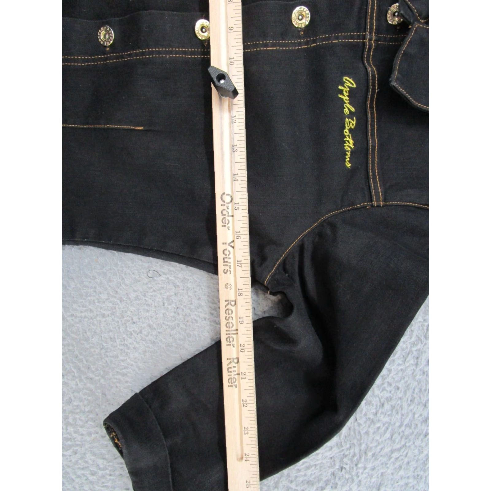 Vintage VINTAGE Apple Bottoms Jumpsuit One-Piece Denim Black Size 5/6 6 Coveralls Button Jumpsuit Women Size 28" / US 6 / IT 42 - 6 Thumbnail