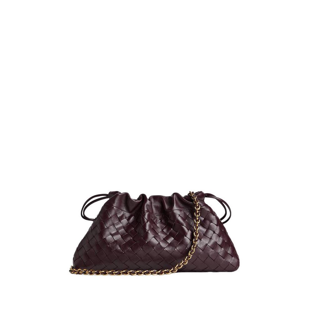 Bottega Veneta BOTTEGA VENETA Dustbag Notte $3200 Dark Barolo Leather Shoul Size ONE SIZE - 1 Thumbnail