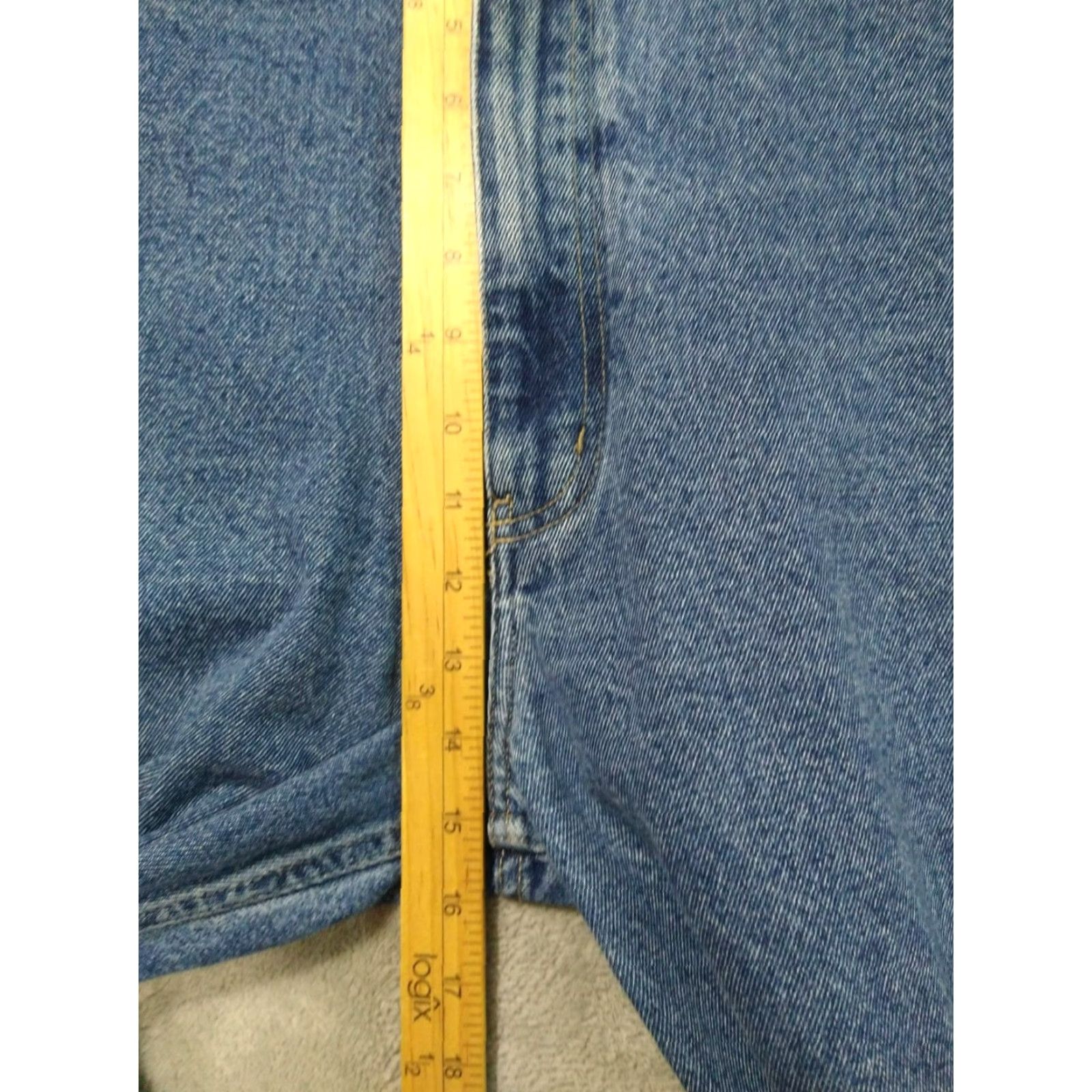 Izod IZOD Jeans Mens 48x32 Blue Denim Classic Fit Tapered Leg High Rise Dark Wash 5-Pocket Design Big & Tall Mens Jeans Size US 32 / EU 48 - 4 Thumbnail