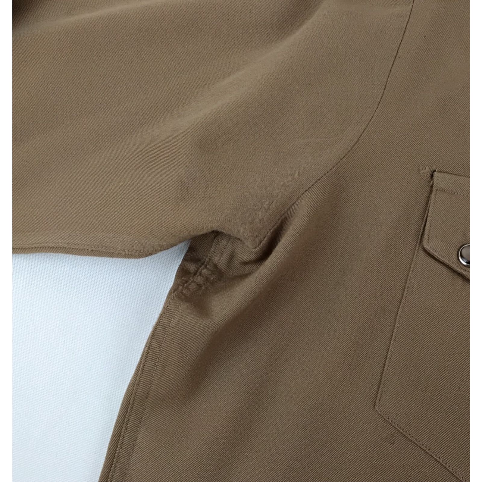 Levi's Levi's Gabardine Big E Pearl Snap Shirt Men M Brown VTG '50s Size US M / EU 48-50 / 2 - 10 Thumbnail