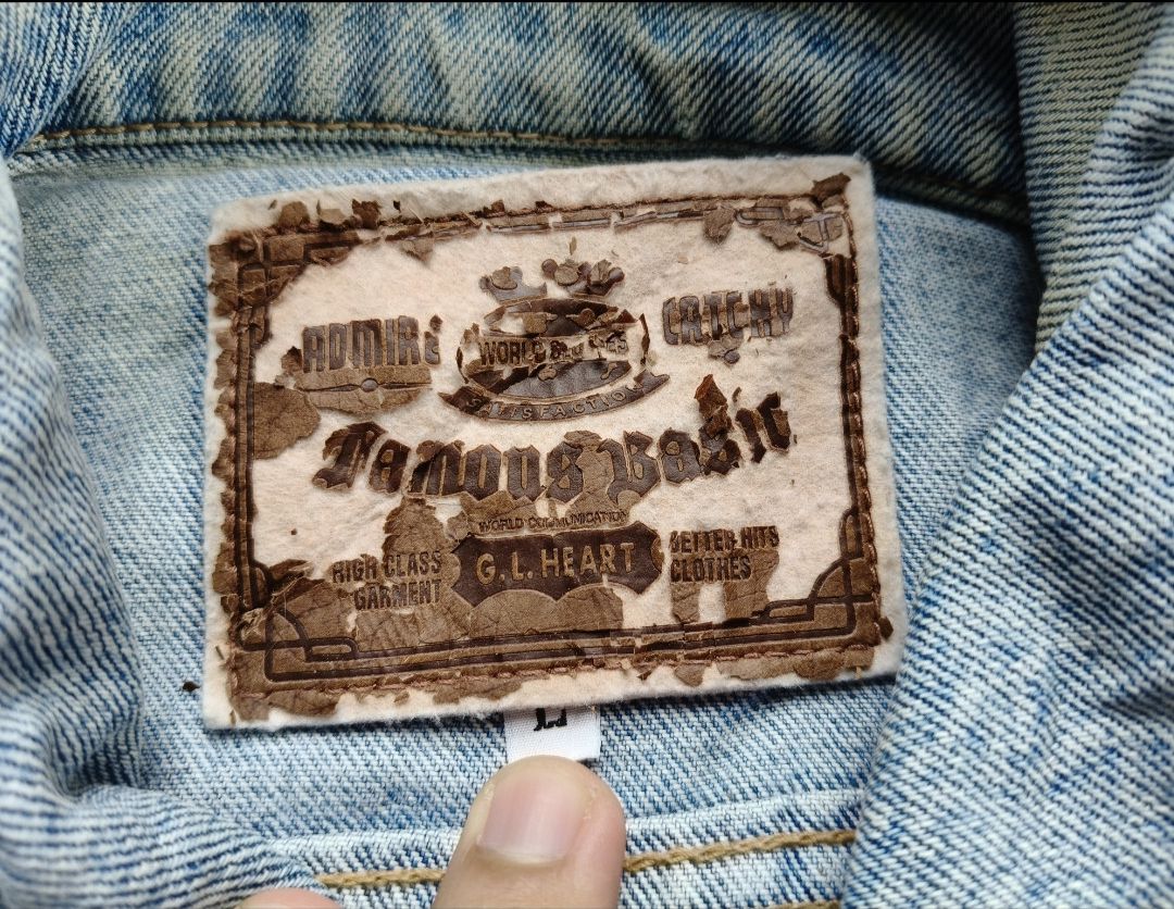 Japanese Brand Vintage G.L Heart Denim Jacket distress Size US M / EU 48-50 / 2 - 7 Thumbnail