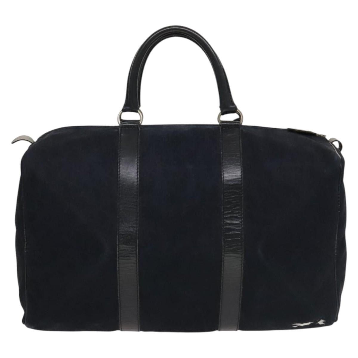 Dior DIOR Trotter Canvas Boston Bag Suede Navy Silver Size ONE SIZE - 3 Thumbnail