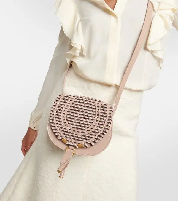 Chloe o1loc1c1024 Size: OS / Marcie Small Saddle Bag in Beige Size ONE SIZE - 3 Thumbnail