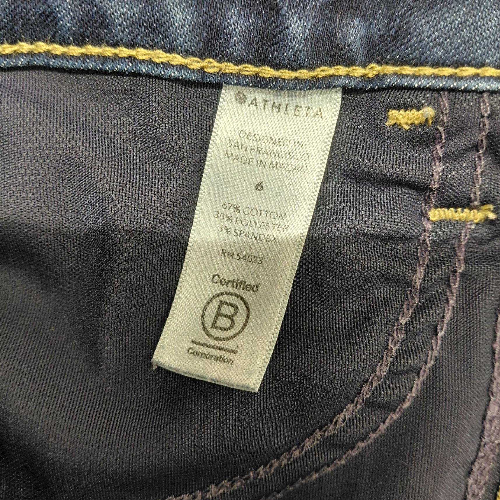 Athleta Athleta Sculptek Jeans Women’s Size 6 Blue Dark Wash Mid Rise Skinny Denim EUC Size 28" / US 6 / IT 42 - 7 Thumbnail