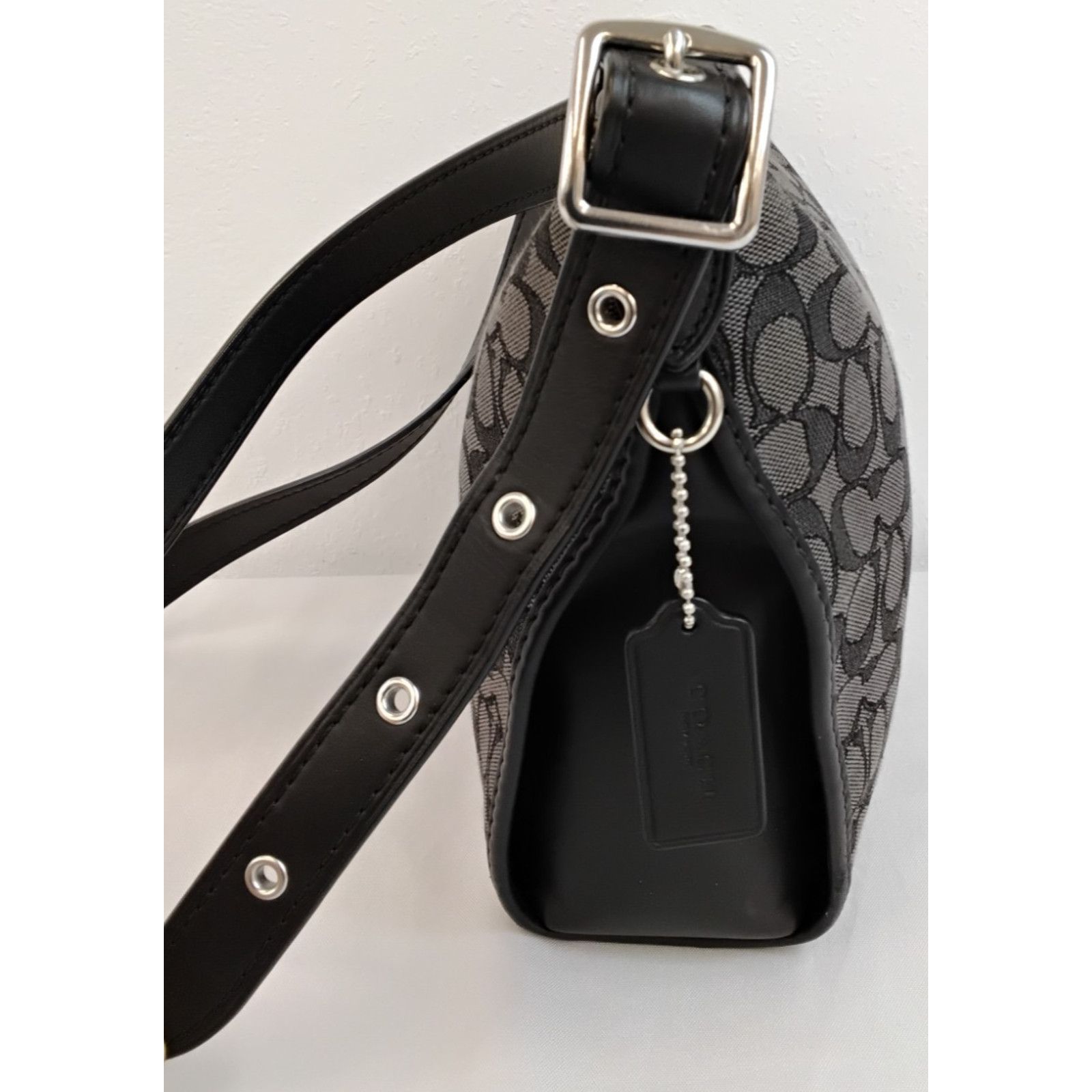 Coach Coach Dufflette Signature C Jacquard Crossbody Black Purse Size ONE SIZE - 7 Thumbnail