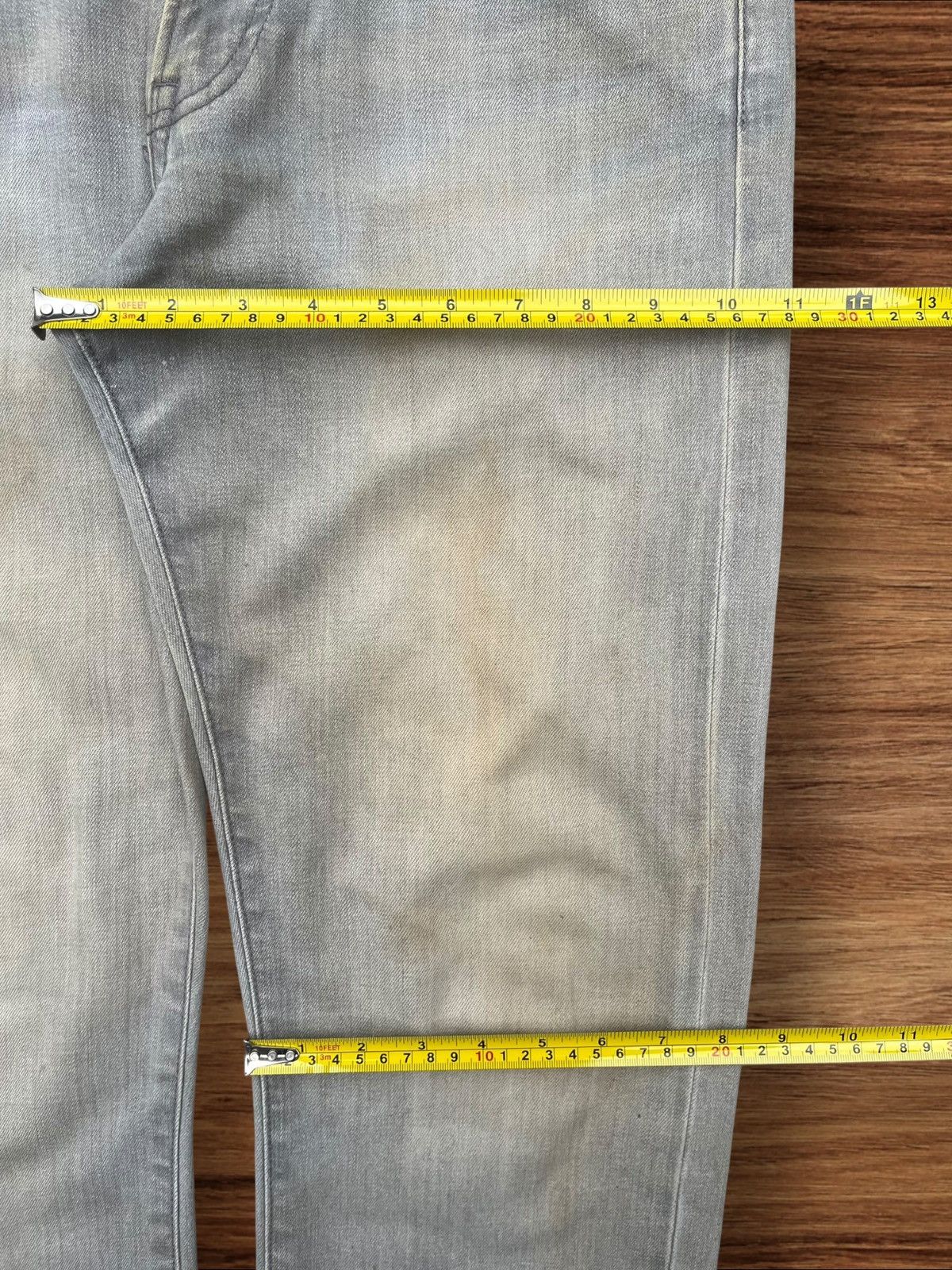 Japanese Brand × Jun Takahashi × Uniqlo Vintage Japanese Brand Grey Mud Washed Slim Straight Jeans Size US 31 - 12 Thumbnail