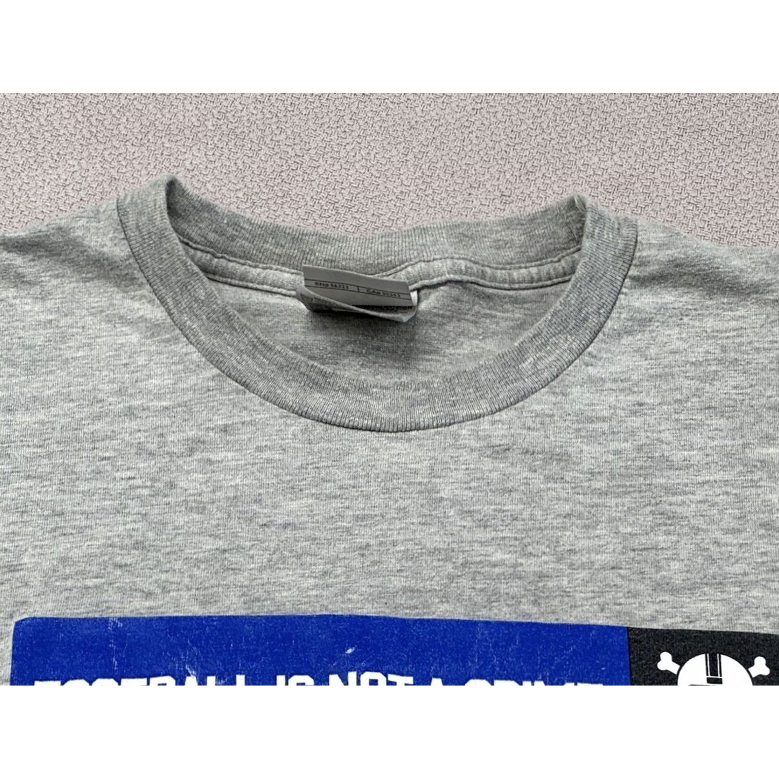 Nike VINTAGE Nike T-Shirt Mens Medium Gray 1990s 2000s Is Not A Crime Football Graphic Print Crew Neck Short Sleeve Size US M / EU 48-50 / 2 - 6 Thumbnail