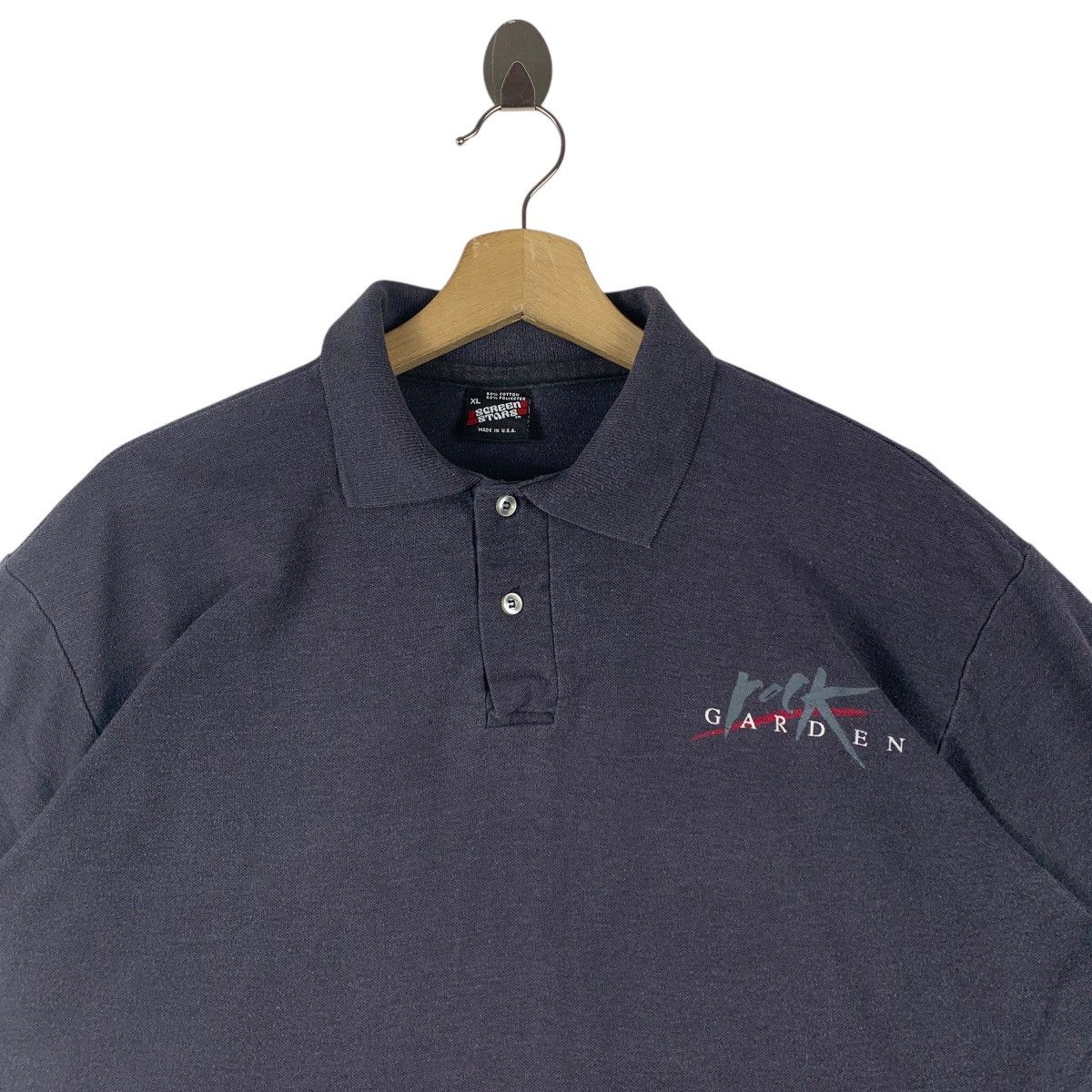 Vintage Vintage ROCK GARDEN LONDON Grungy polo tee Size US XL / EU 56 / 4 - 3 Thumbnail