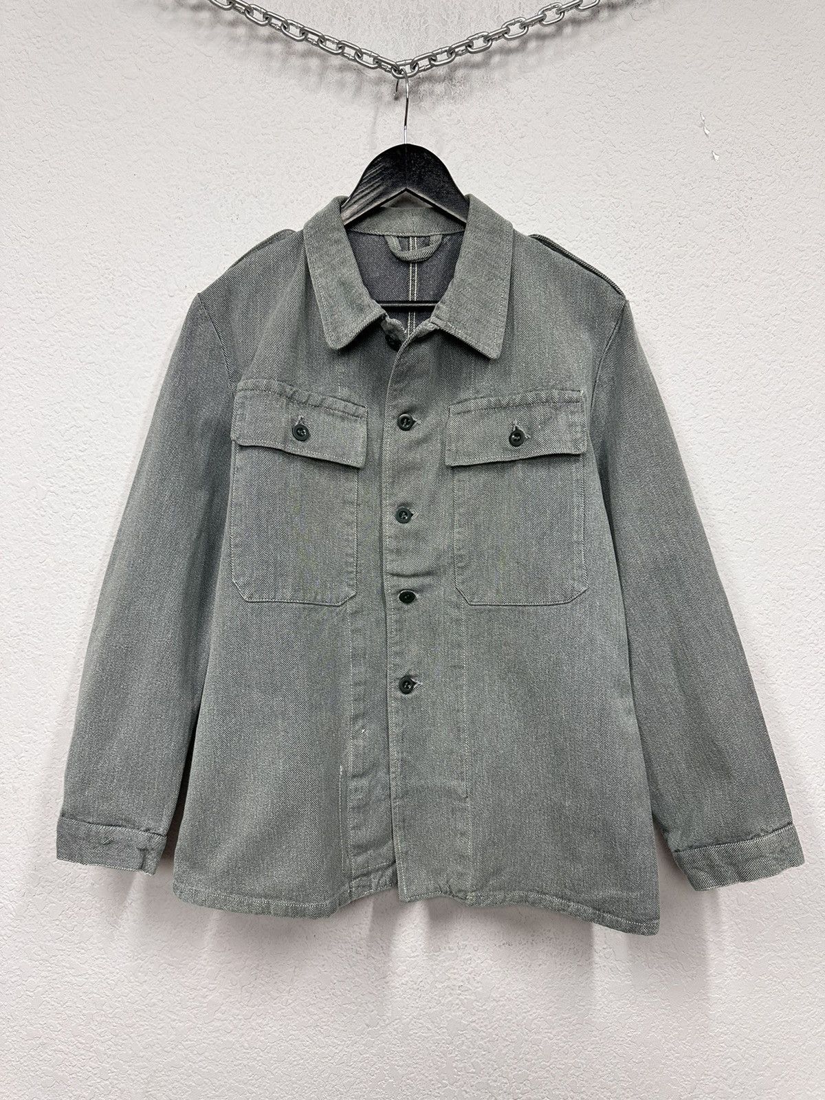 14th Addiction France Work cropped 90s army corduroy denim jacket police Size US M / EU 48-50 / 2 - 3 Thumbnail