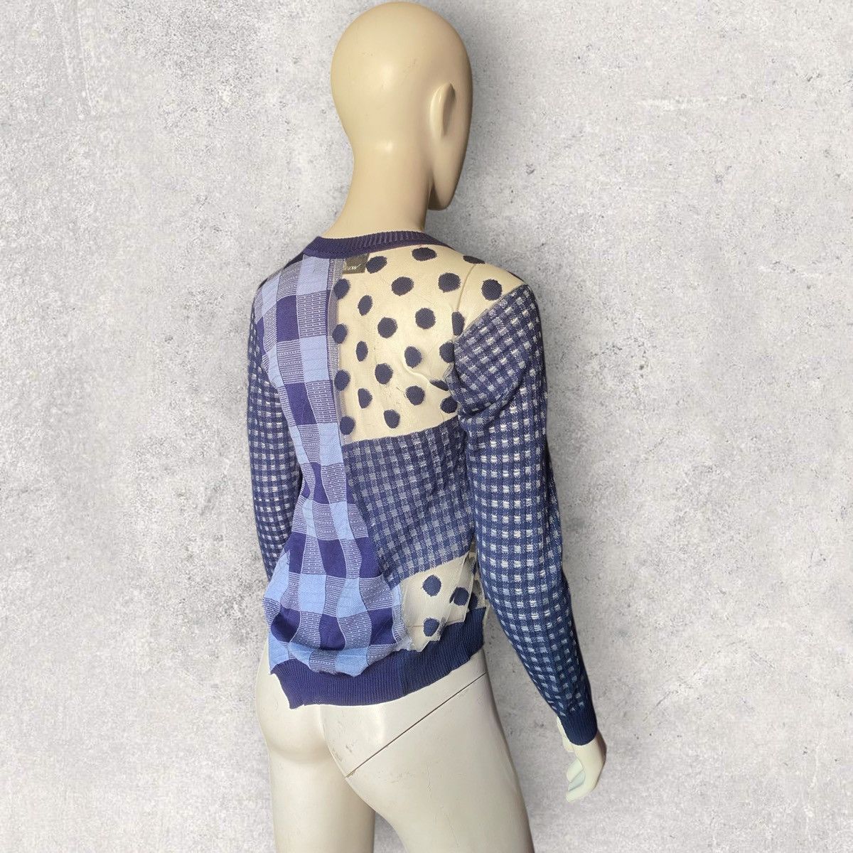 Comme des Garcons Tricot CDG Asymmetric Mix Fabric Cardigan Size S / US 4 / IT 40 - 6 Thumbnail
