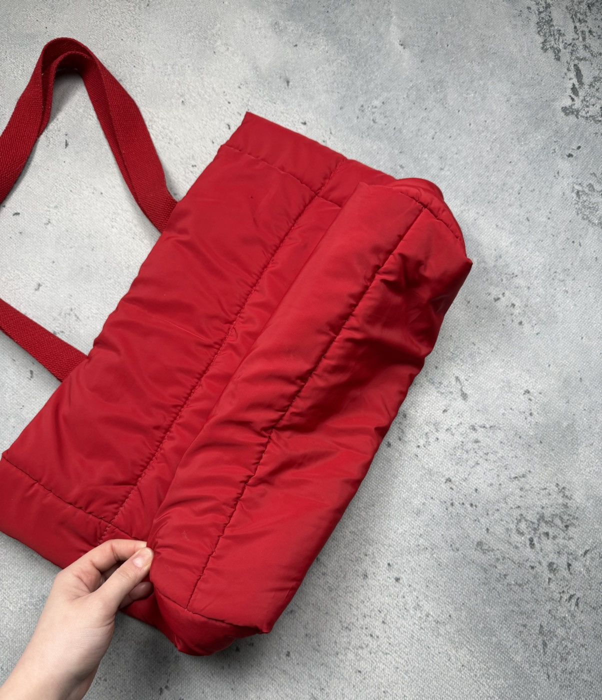 Jean Paul Gaultier Jean Paul Gaultier Red Padded Tote Bag Rare Puffer Shopper Size ONE SIZE - 7 Thumbnail