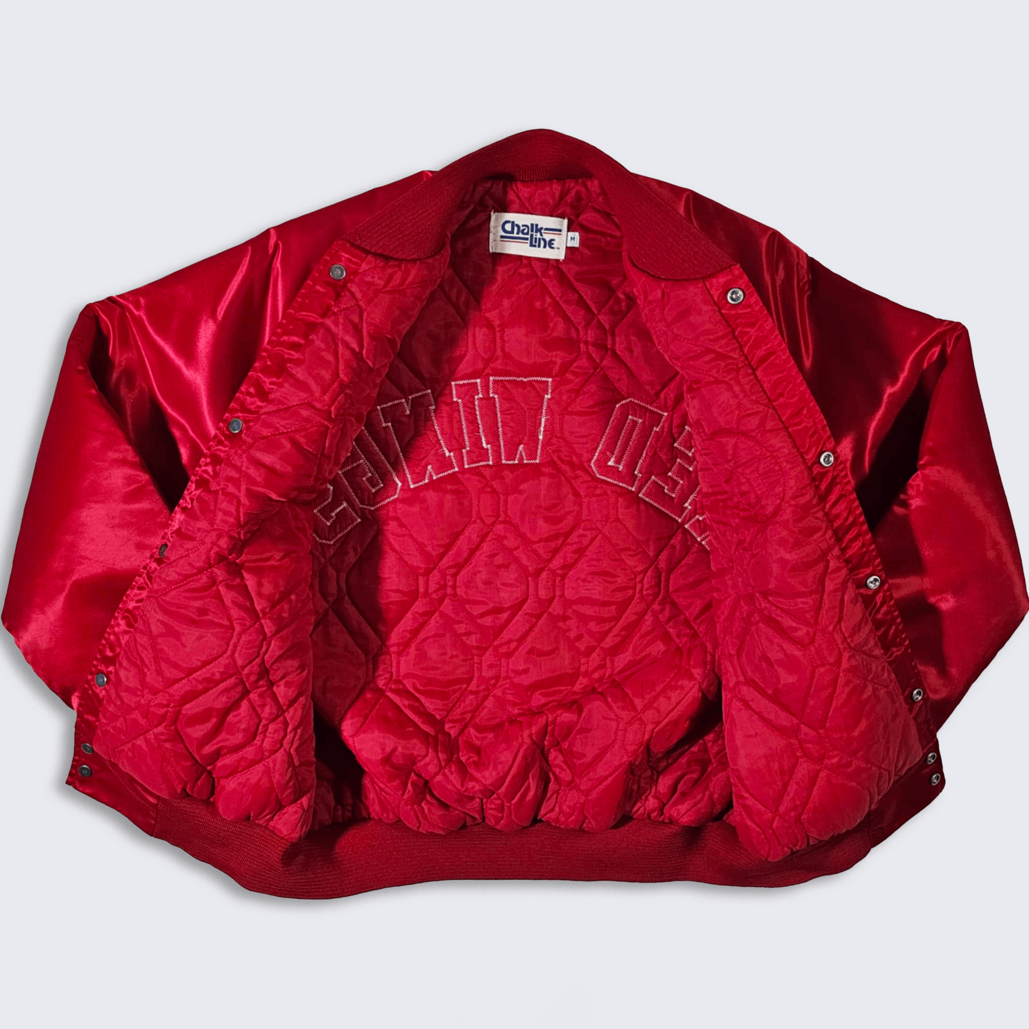 Chalk Line × NHL × Vintage Detroit Red Wings Vintage 80s Chalk Line Bomber Jacket Size US M / EU 48-50 / 2 - 3 Thumbnail