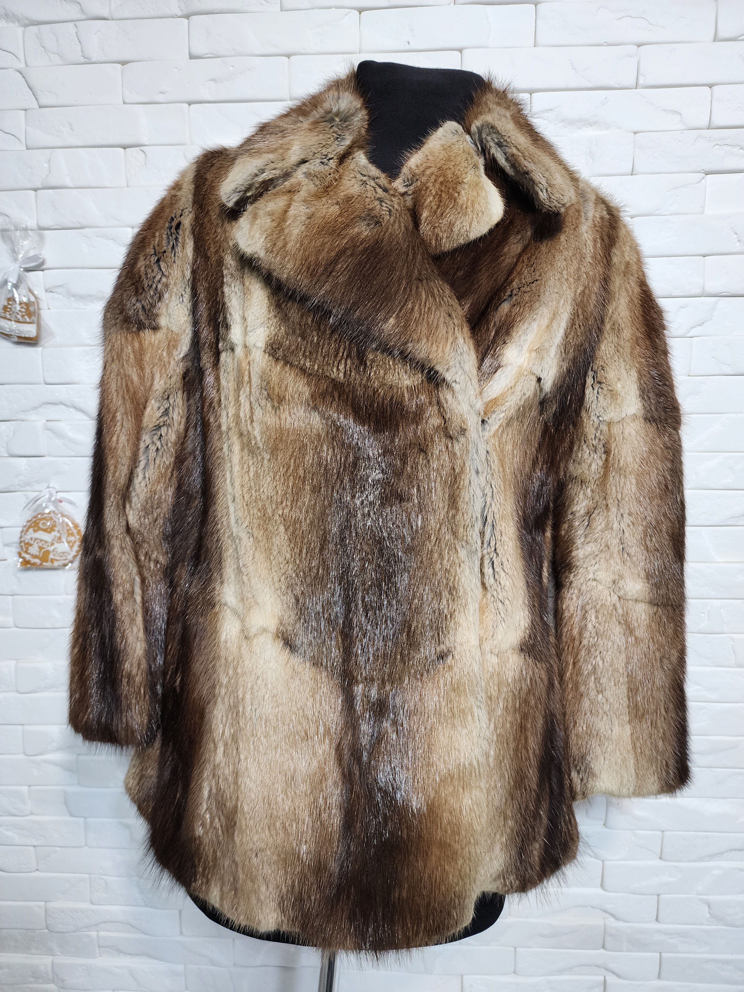 Furla Warm Brown Women's Fur Coat.Size L. Size L / US 10 / IT 46 - 1 Thumbnail