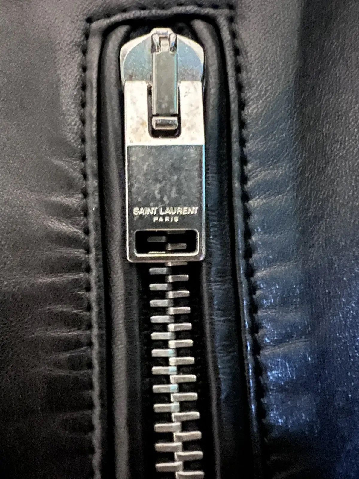 Yves Saint Laurent Hedi Slimane × Yves Saint Laurent Leather Jacket Size US M / EU 48-50 / 2 - 6 Thumbnail