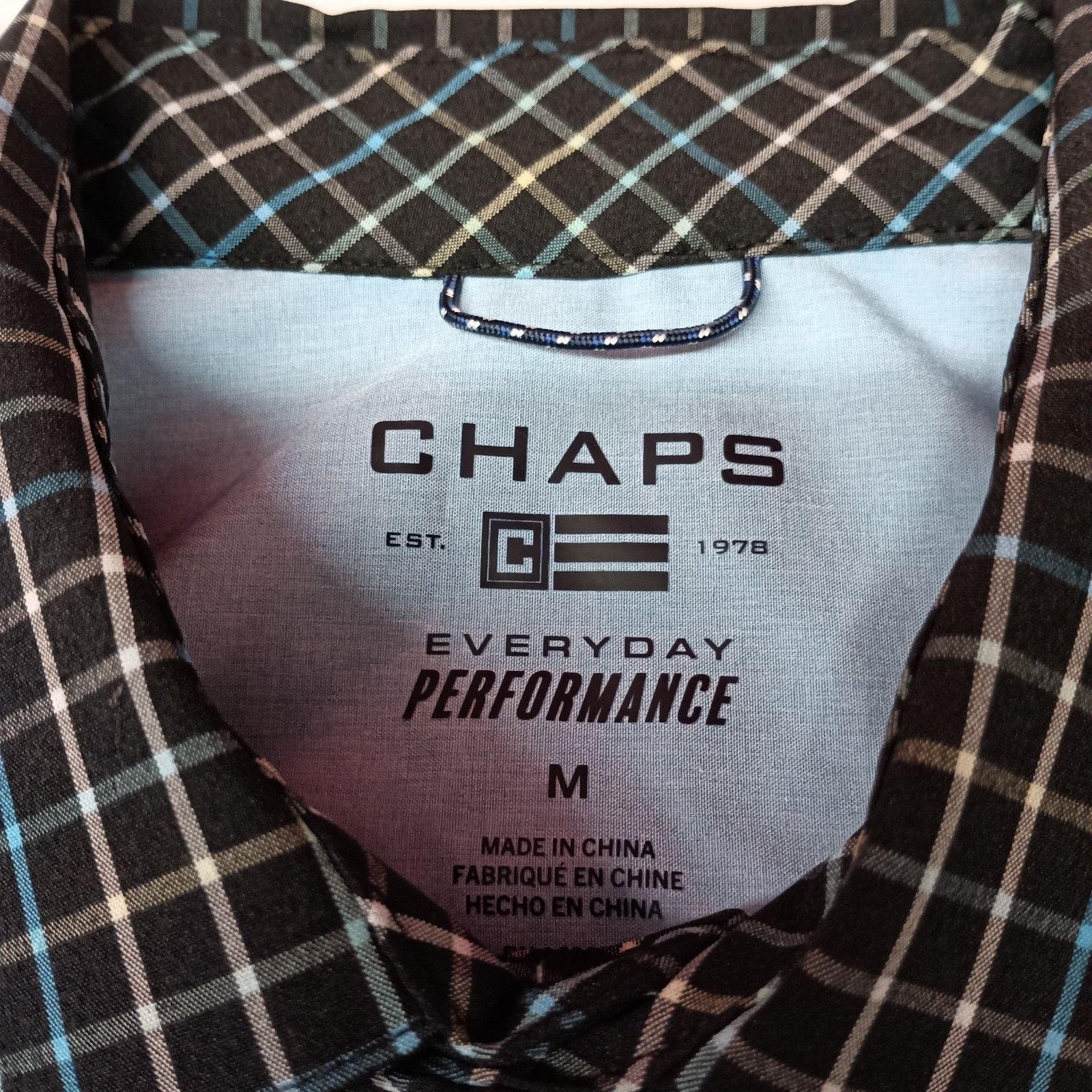 Chaps Chaps Woven Shirt Men's Size M Jet Black Stretch UPF 50 Size US M / EU 48-50 / 2 - 3 Thumbnail