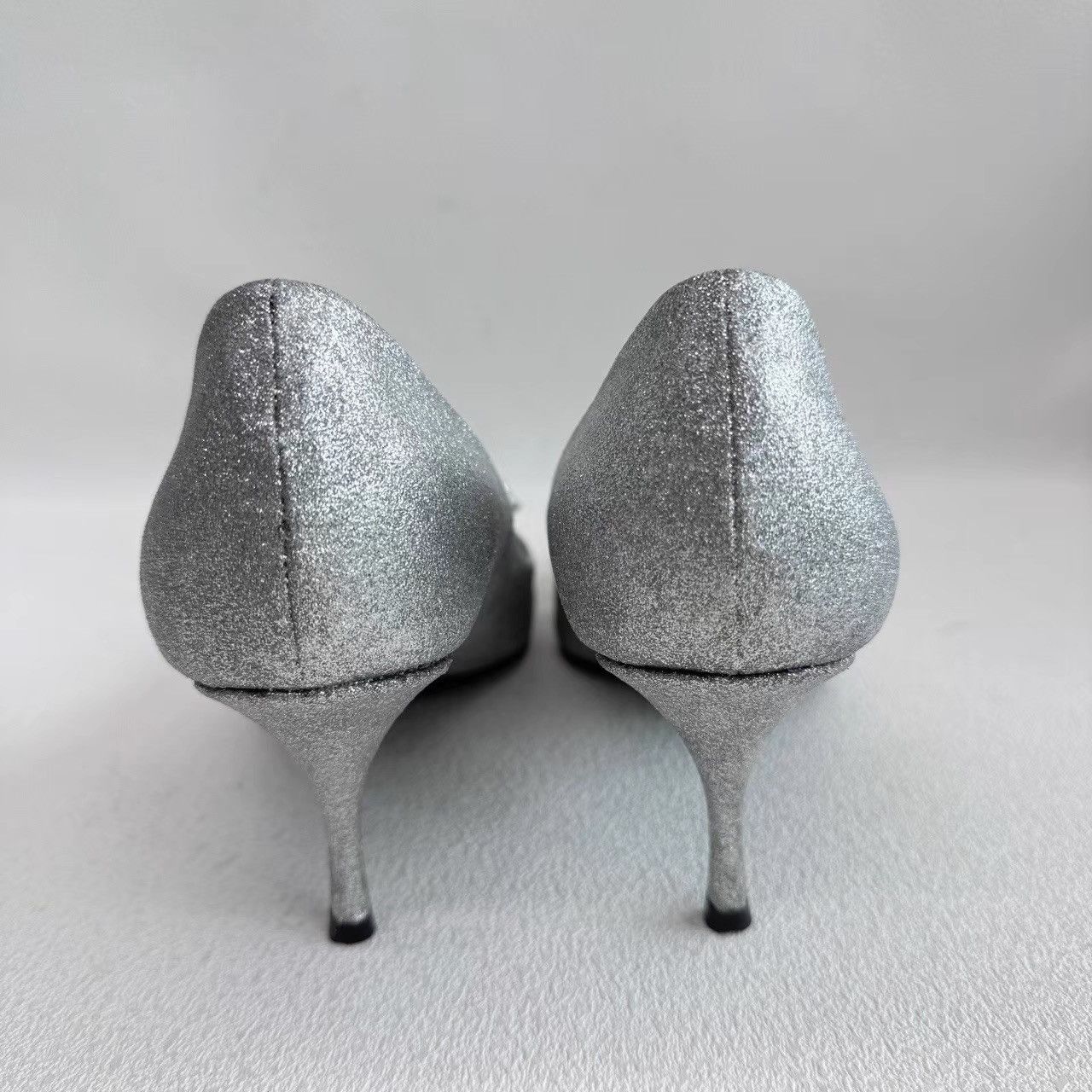 Roger Vivier Roger Vivier Silver Crystal Pointed Toe Stiletto Heels K51 Size US 7 / IT 37 - 5 Thumbnail