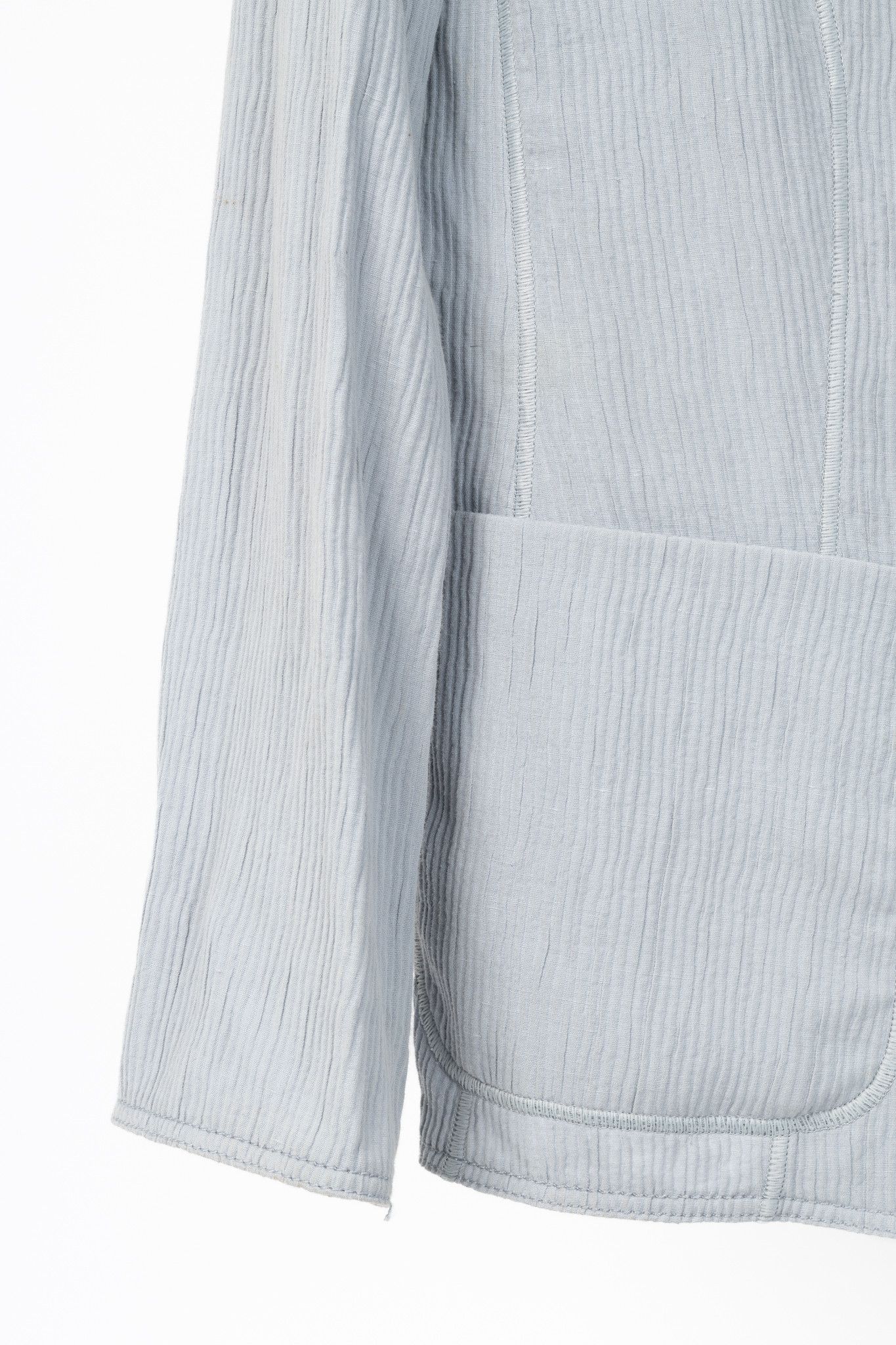 Armani Collezioni Armani Collezioni Cotton & Linen-Blend Textured Blazer Size M / US 6-8 / IT 42-44 - 6 Thumbnail