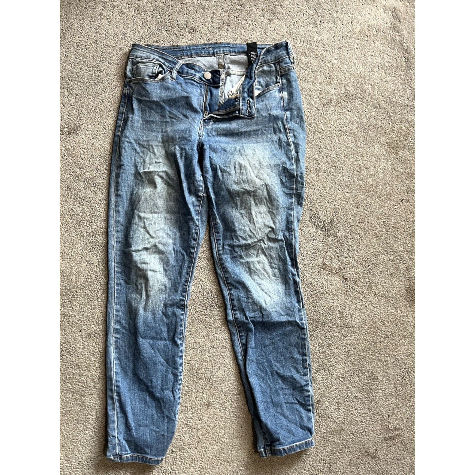 Calvin Klein Calvin Klein Jeans Womens Jeans High Rise Skinny 28x27 Blue Denim Pockets Logo 90s? Size 28" / US 6 / IT 42 - 3 Thumbnail