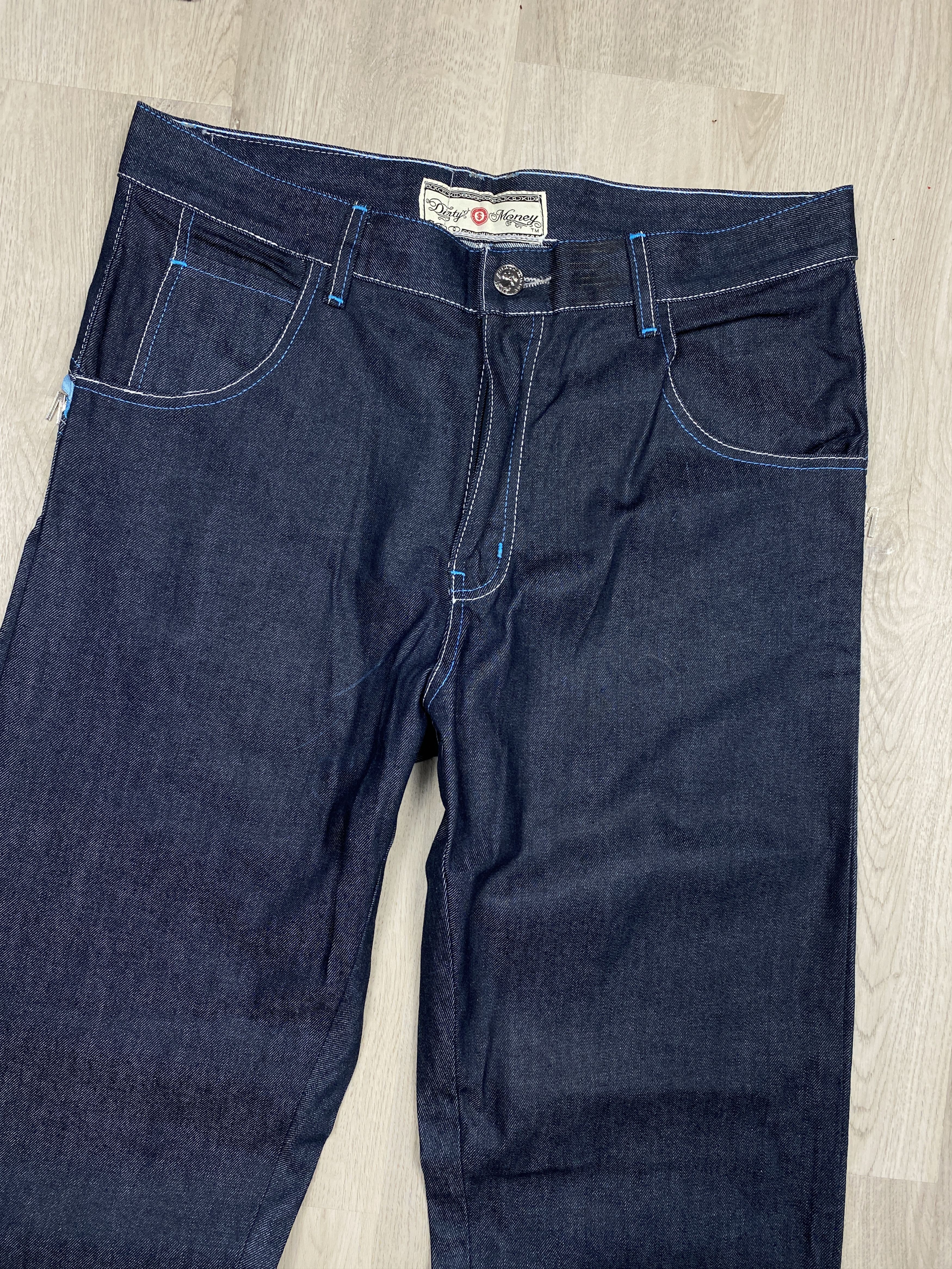 JNCO Dirty Money Vintage Mens Baggy Denim Pants Jeans Size US 34 / EU 50 - 8 Thumbnail