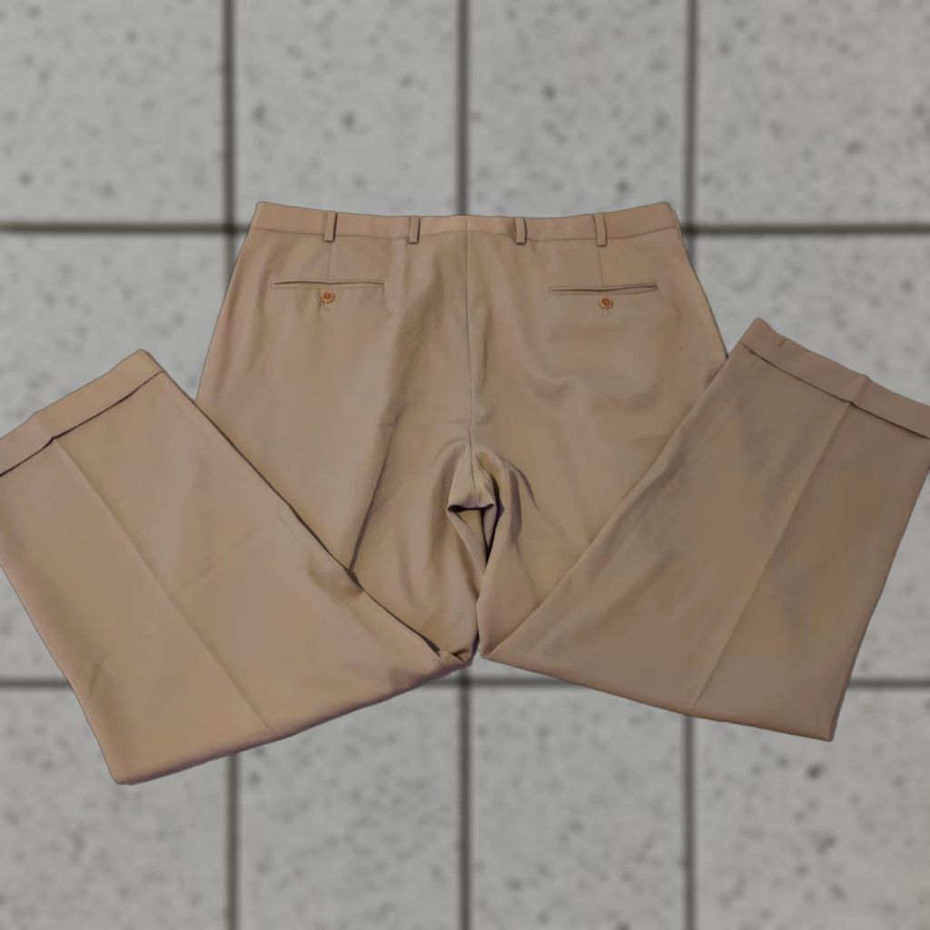 Brooks Brothers VINTAGE Brooks Brothers Mens Pants Dress Wool Khaki 42x30 Slim Chino Trousers Beige Mens Size US 42 / EU 58 - 1 Thumbnail
