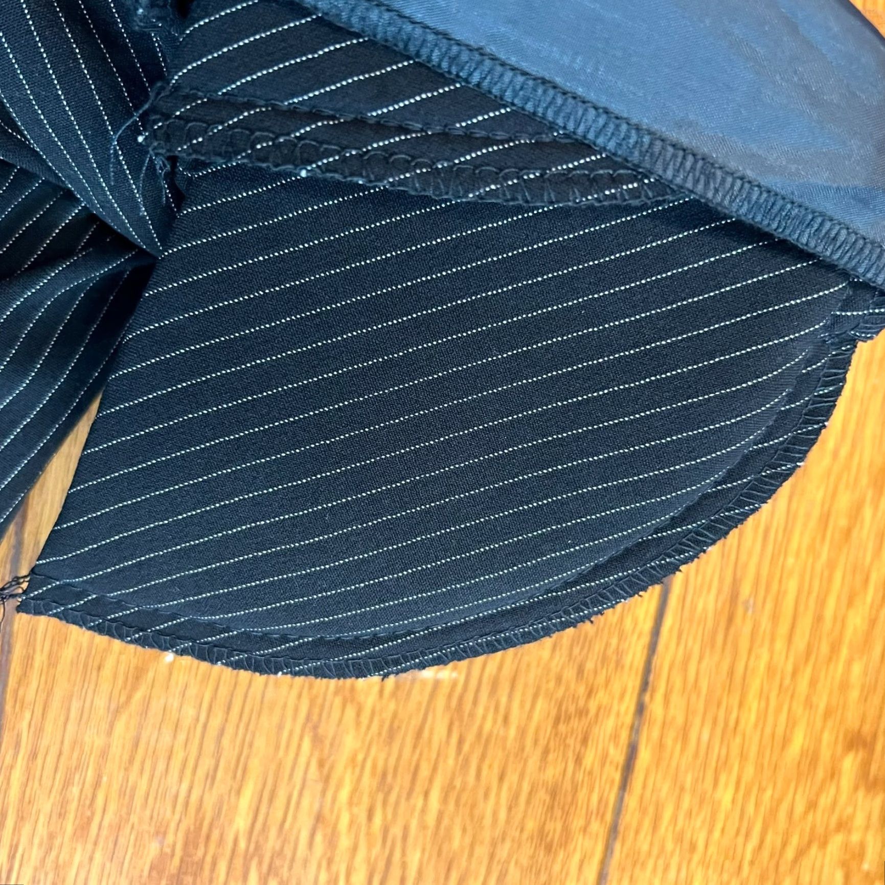 George Courtney Pinstriped Blazer Jacket Womens 18W Black Single Breasted Size XXL / US 16-18 / IT 52-54 - 7 Thumbnail