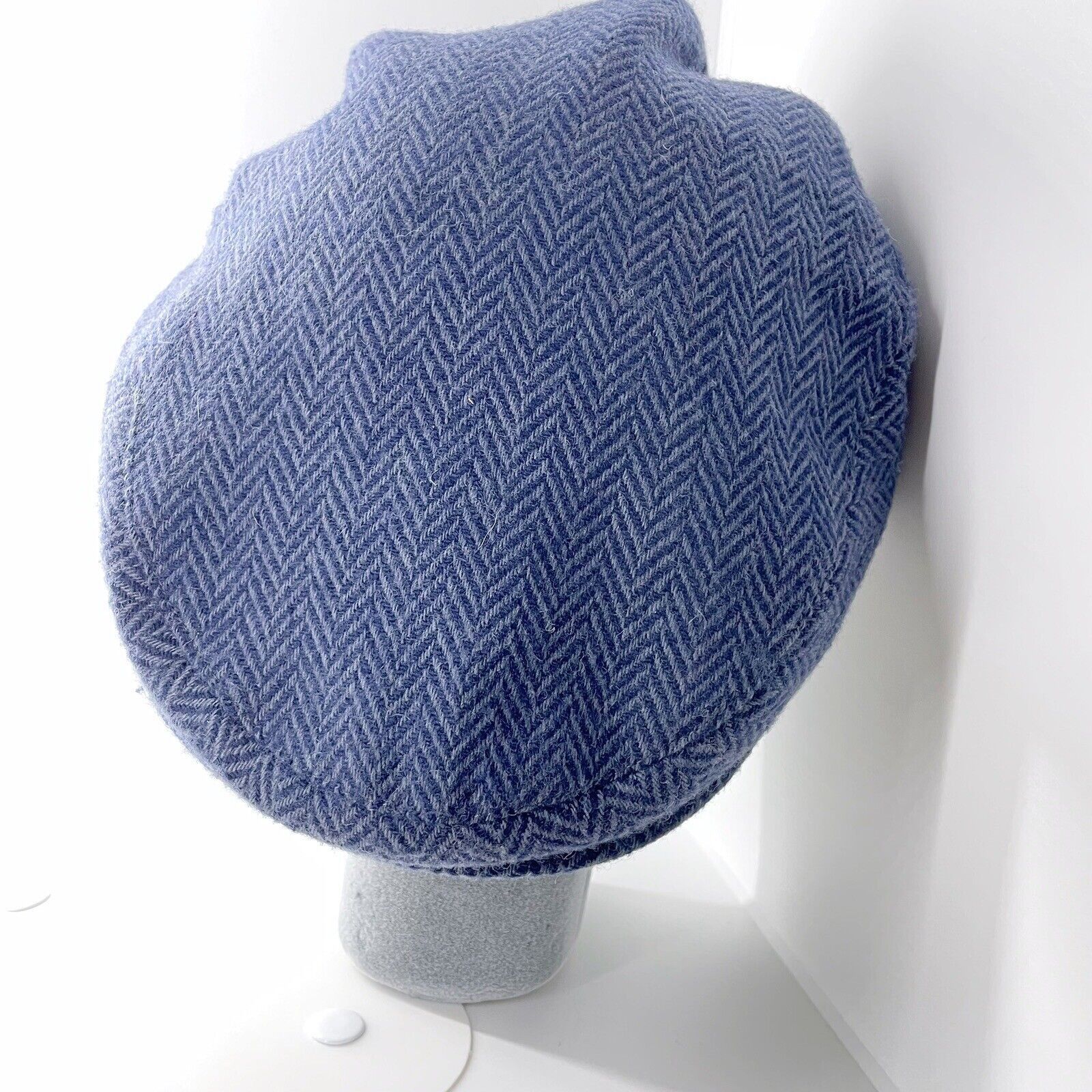 Vintage Oxford University Vtg Blue Wool Newsboy Flat Cap 7 1/2 61 UK Size ONE SIZE - 3 Thumbnail