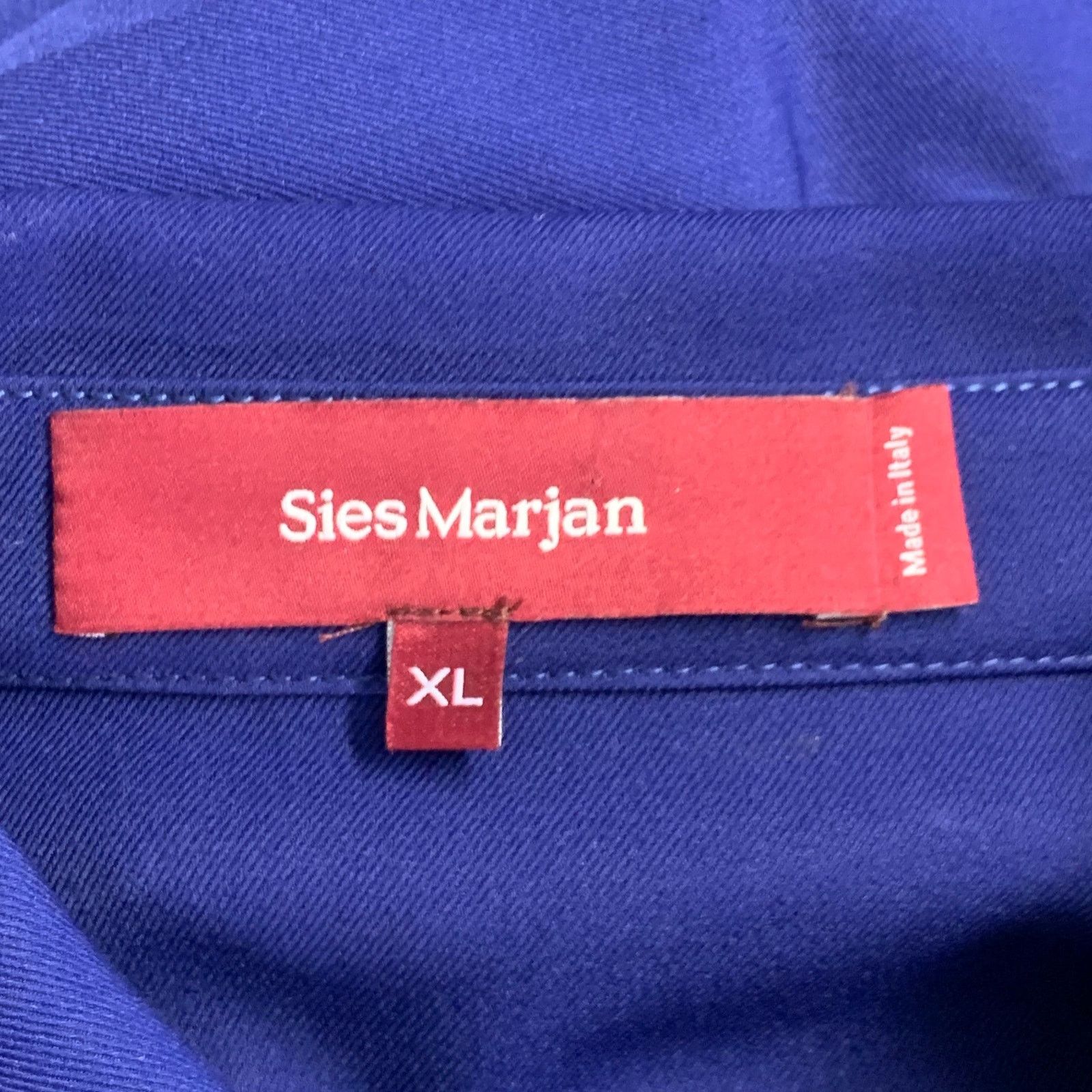 Sies Marjan Size XL Blue Polyester Twill Patch Pockets Long Sleeve Shirt Size US XL / EU 56 / 4 - 5 Thumbnail