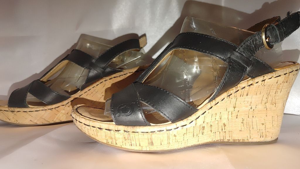 Born Born Bernese Cage Wedge Sandal Size 6M Size US 6 / IT 36 - 3 Thumbnail