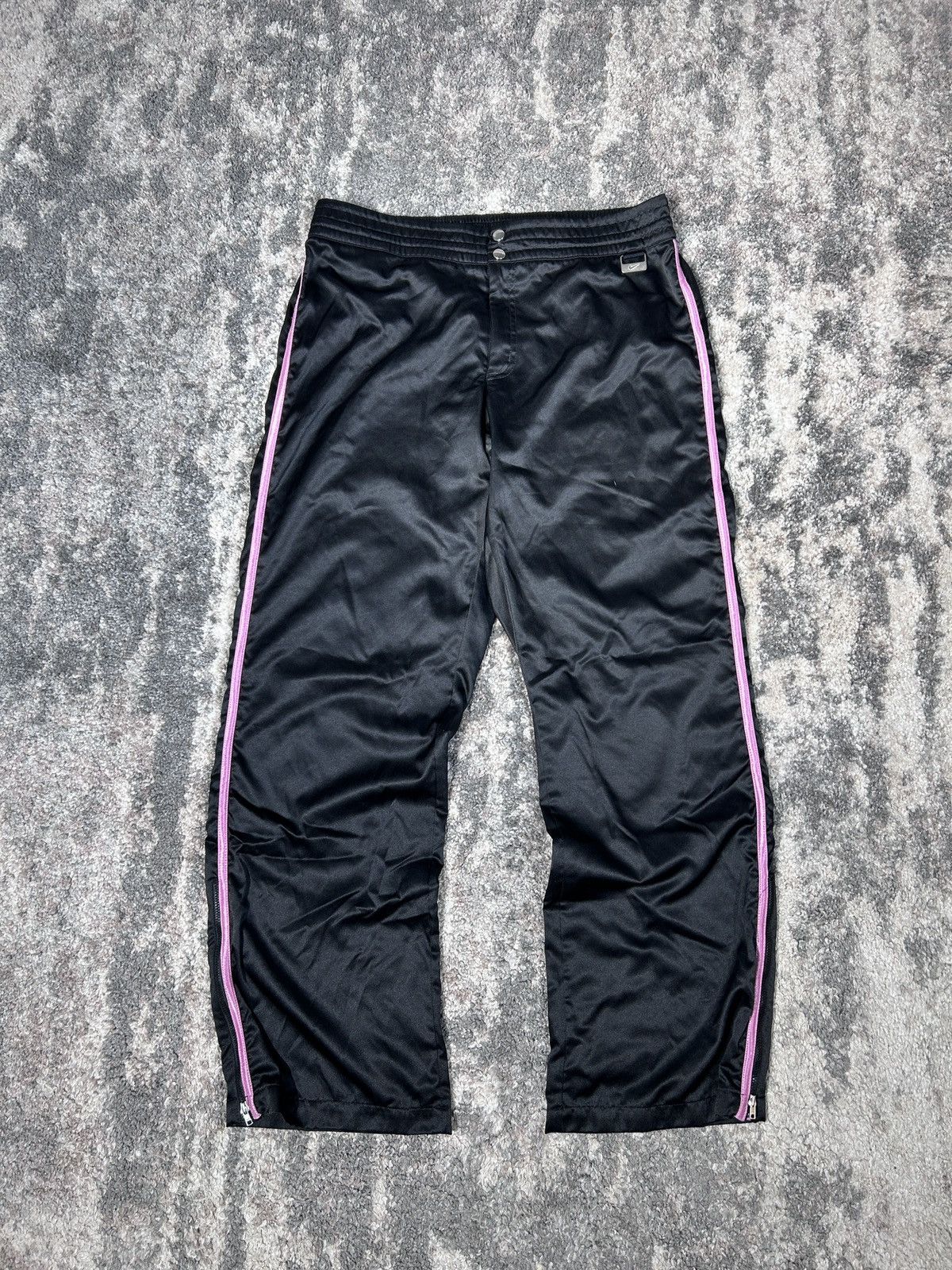 Nike × Nike ACG × Vintage Vintage Y2K Nike Baggy Pink & Black Grunge Opium Sweatpants Size 36" / US 14 / IT 50 - 2 Thumbnail