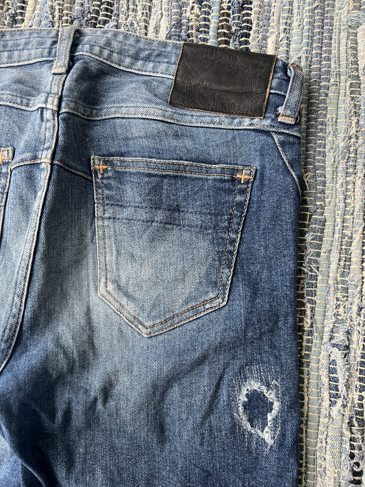 Number (N)ine Number Nine Miyashita's Grunge Distressed Rocker Denim Jeans Size US 31 - 8 Thumbnail