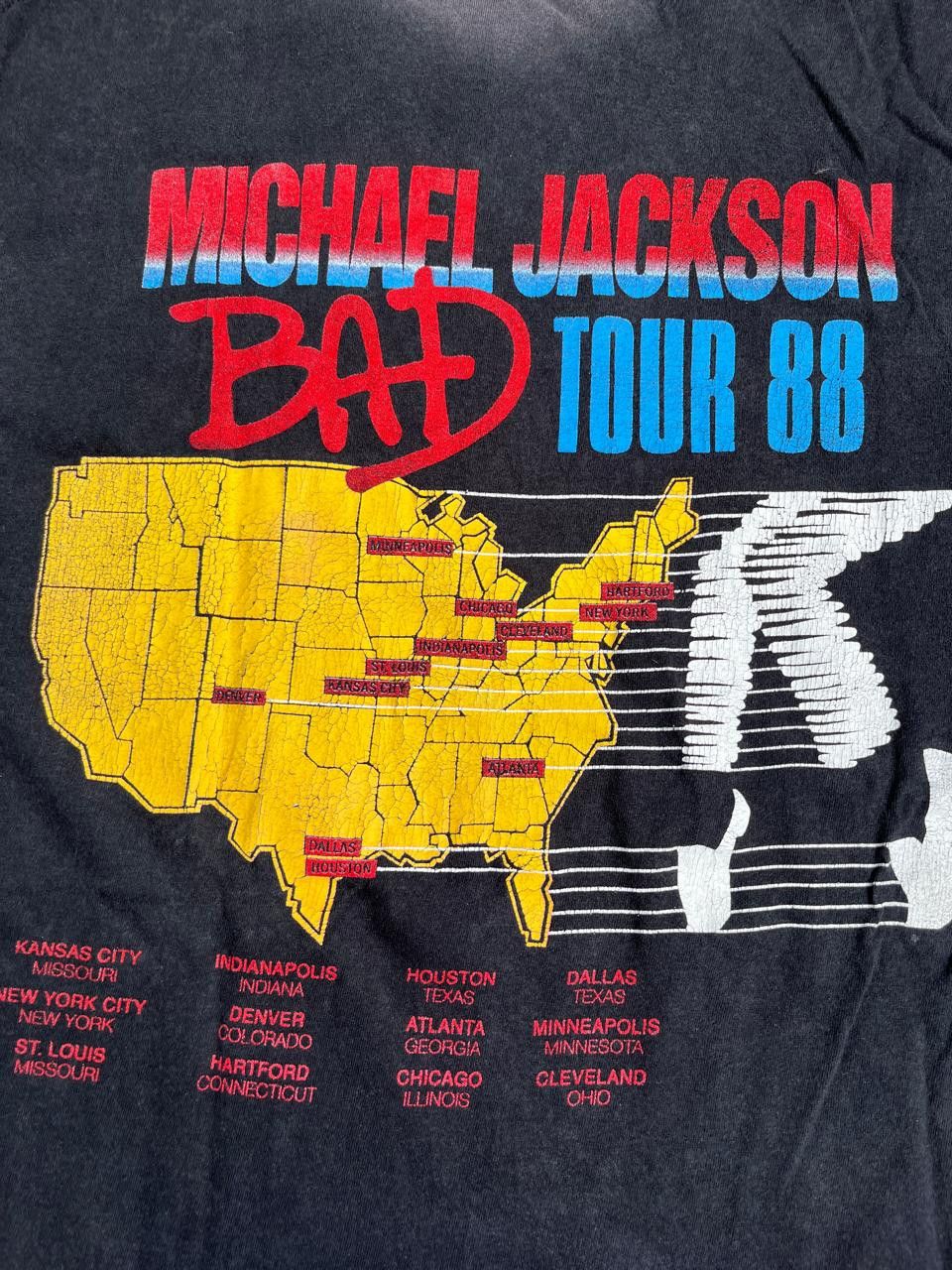 Band Tees Michael Jackson Bad Tour 88 Size US M / EU 48-50 / 2 - 7 Thumbnail
