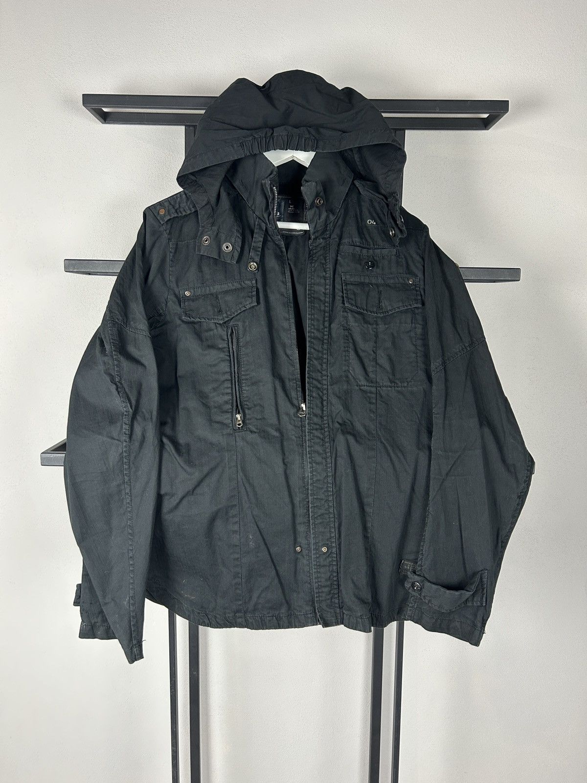 Japanese Brand VTG Avant Garde Rick Owens Style Cargo WAX Bomber Jacket 90s Size US M / EU 48-50 / 2 - 5 Thumbnail