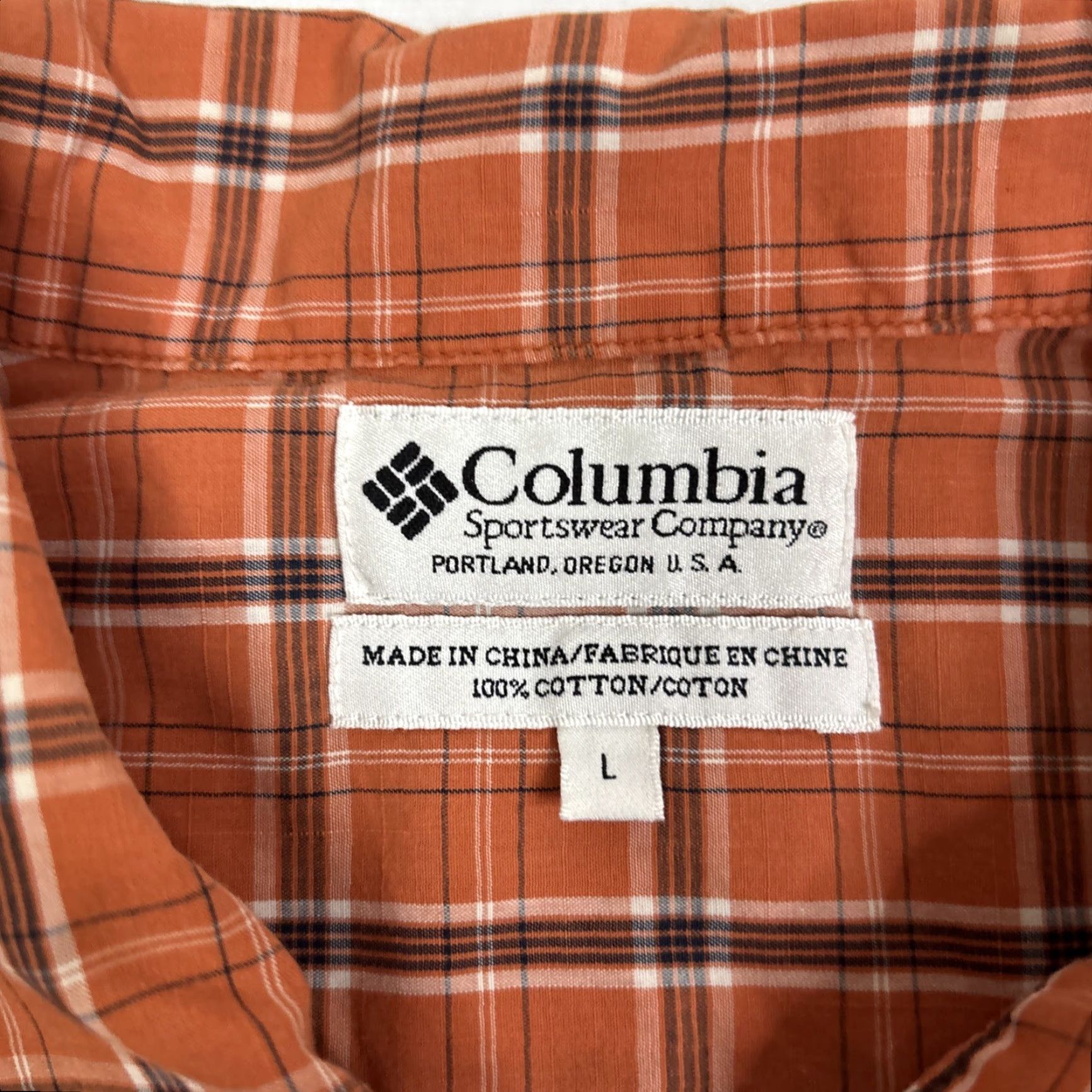 Vintage Columbia Shirt Mens Large Orange Brown Blend Plaid Short Sleeve Button-Up Size US L / EU 52-54 / 3 - 3 Thumbnail