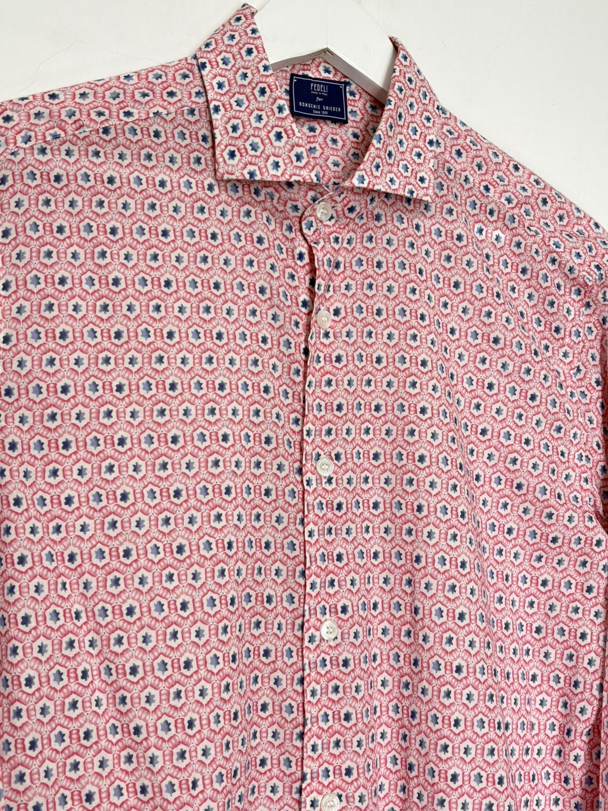 Fedeli Fedeli for Bongenie Grieder Luxury All Over Print Shirt Size US L / EU 52-54 / 3 - 9 Thumbnail