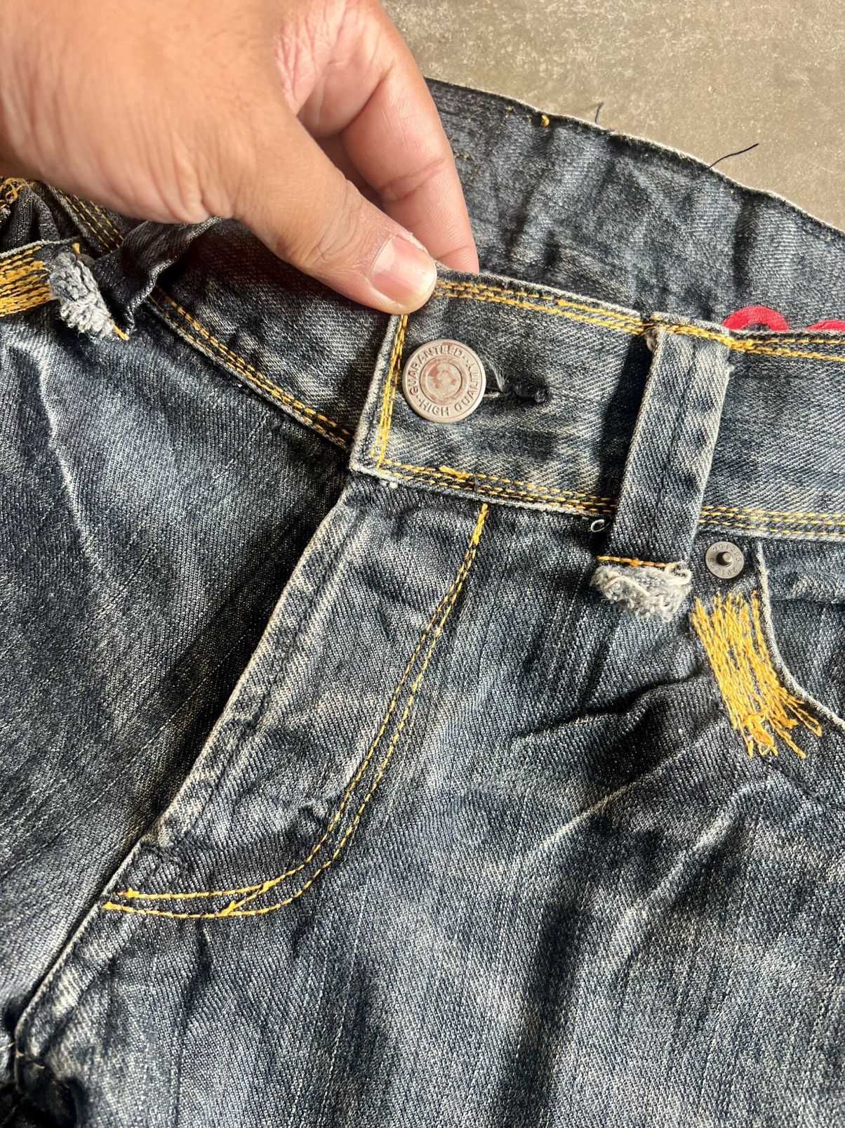 291295=Homme Vintage 291295 Homme Dyed Washed Flare Jeans Size US 34 / EU 50 - 9 Thumbnail