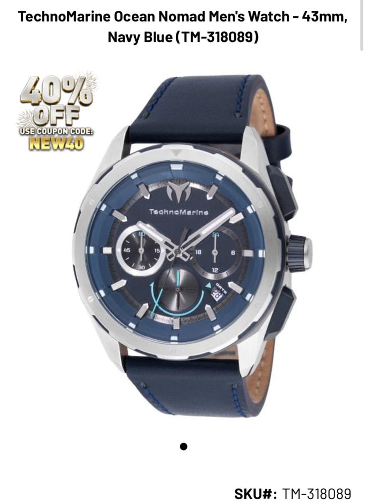 TechnoMarine Techno marine steel watch men’s Size ONE SIZE - 1 Thumbnail