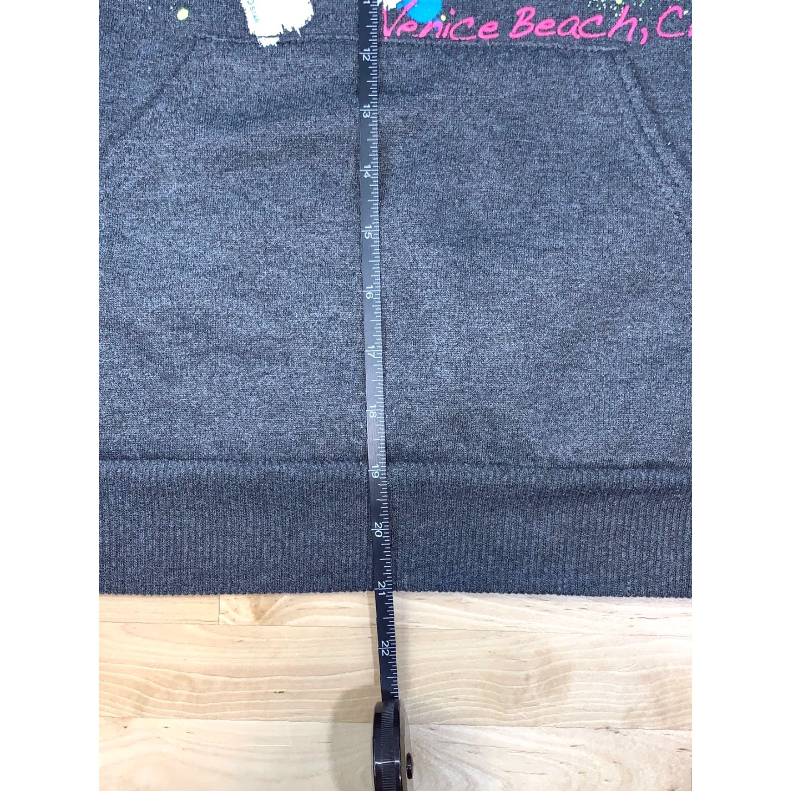 Vintage Hill Heavy Weight Hoodie Sweater Love Venice Beach Graphic 2434 | Women | S | Gray | Pullover | Long Sleeve | Regular | Solid | Heavyweight | Hill Size S / US 4 / IT 40 - 6 Thumbnail