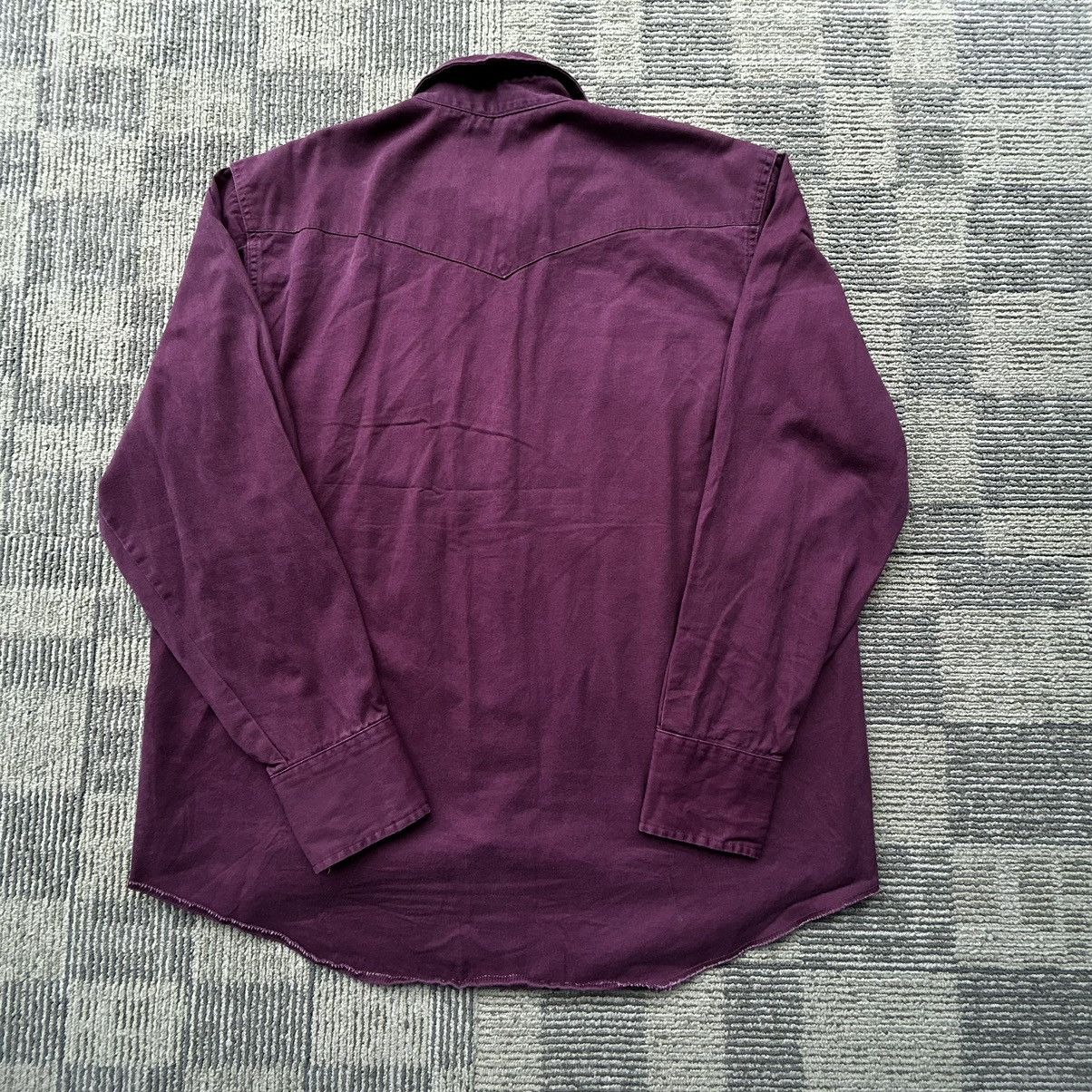 Wrangler Vintage Wrangler Brushpopper Pearl Snap Western Shirt Maroon Size US XL / EU 56 / 4 - 8 Thumbnail