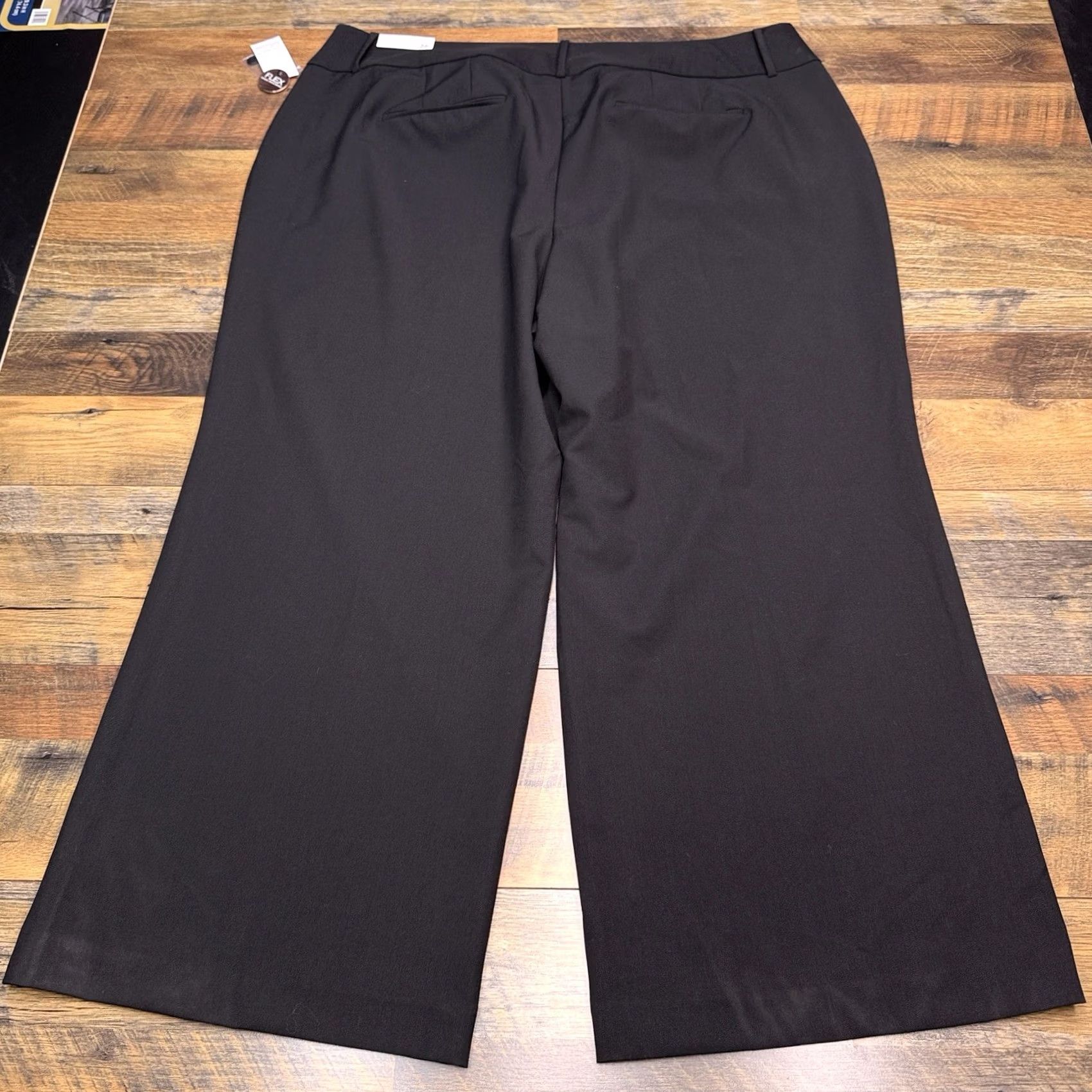 Vintage Lane Bryant Black Wide-Leg Pants Womens 26R High Rise Stretch Dress Pants Workwear Size 26" / US 2 / IT 38 - 2 Thumbnail