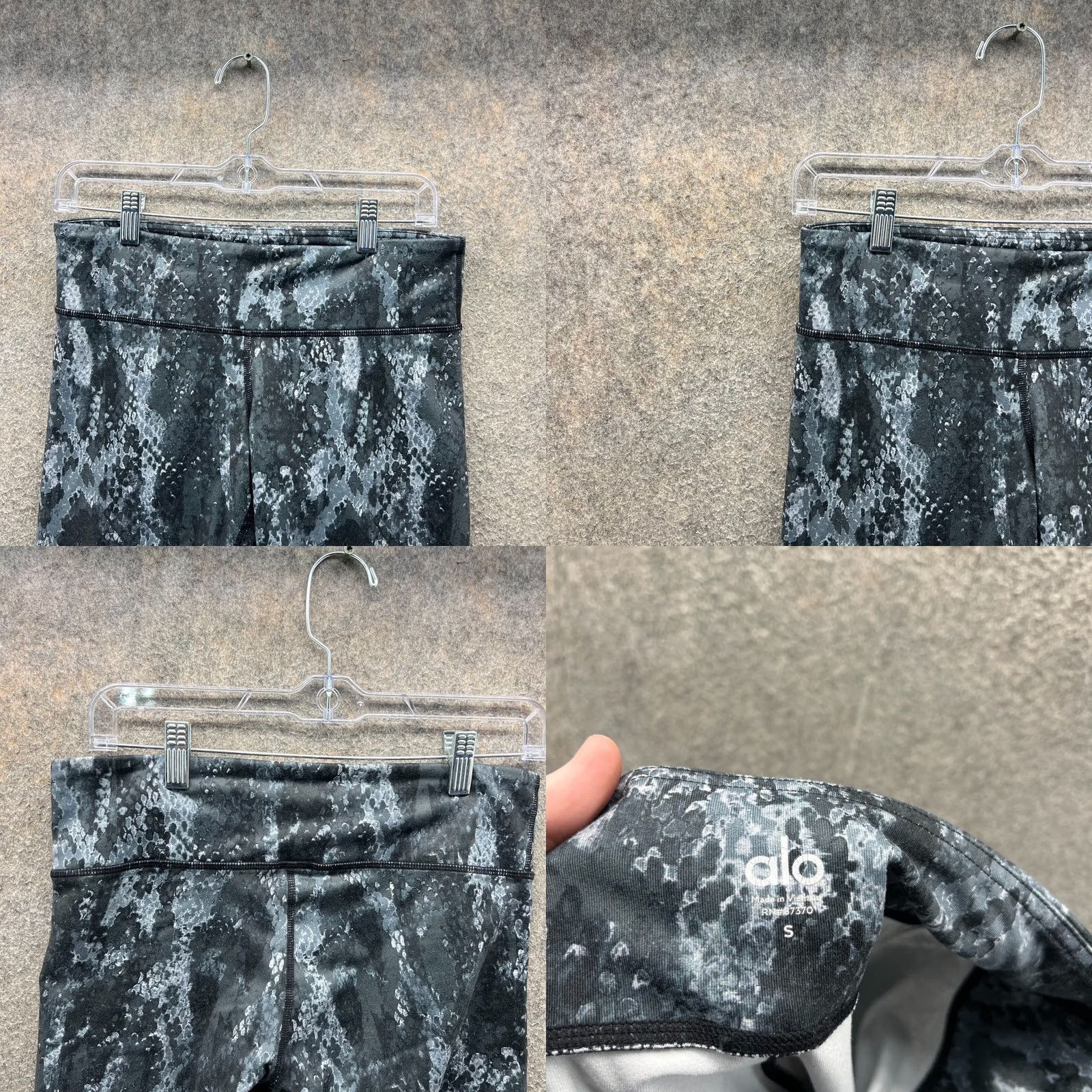 Alo Yoga Alo Yoga Pants Women Small Gray Anthracite High Waist Cropped Leggings Stretch Shirt? Size 28" / US 6 / IT 42 - 8 Thumbnail