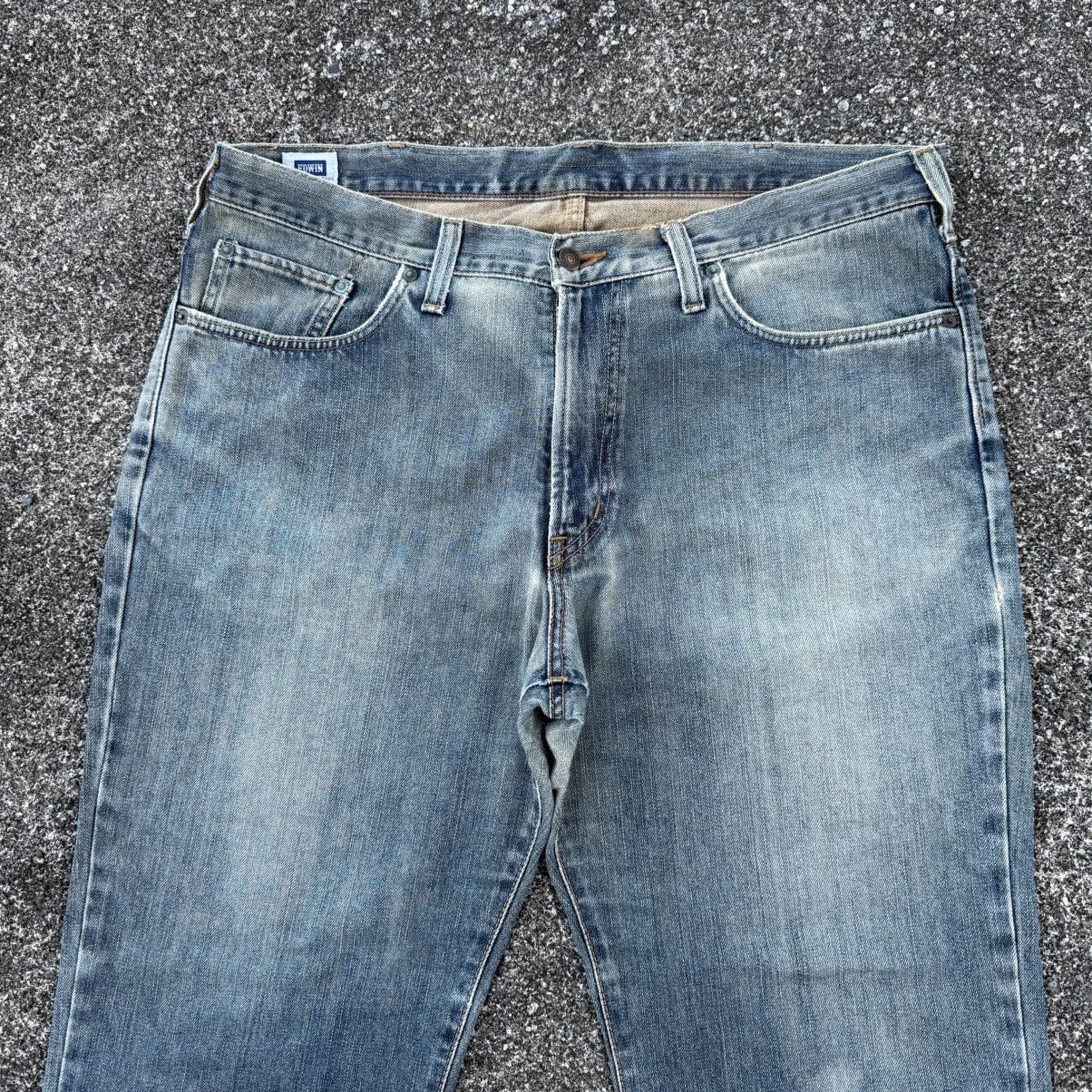Edwin W40 VINTAGE EDWIN RUSTY DENIM FADED JEAN PANTS Size US 40 / EU 56 - 3 Thumbnail