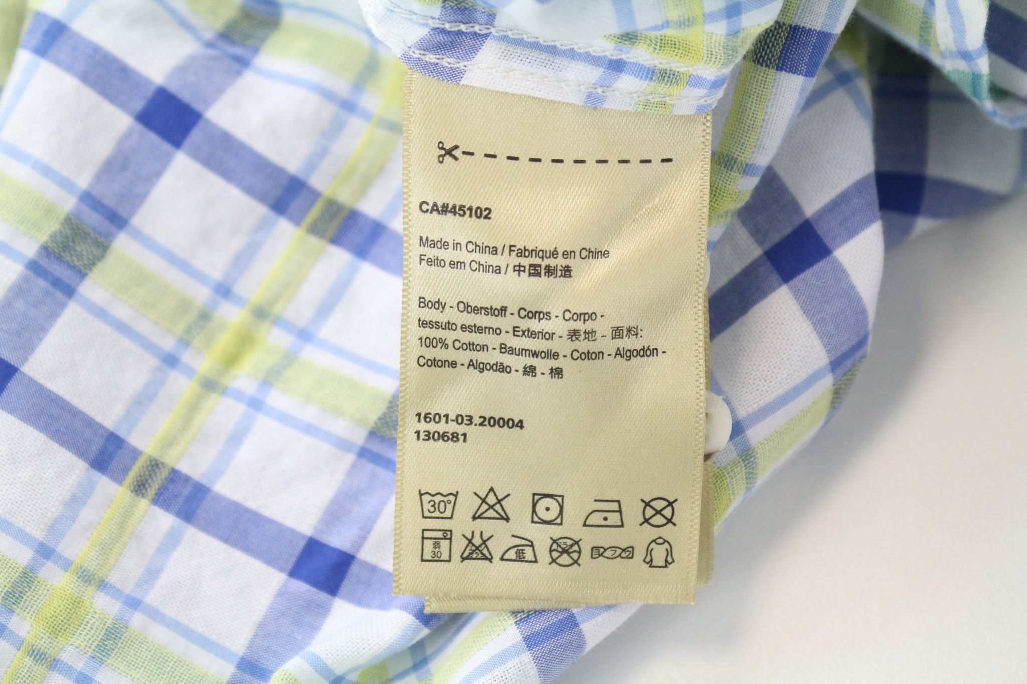 Scotch & Soda AMS COUTURE L Blue Green White Checked Cotton Shirt 75409 Size US L / EU 52-54 / 3 - 7 Thumbnail