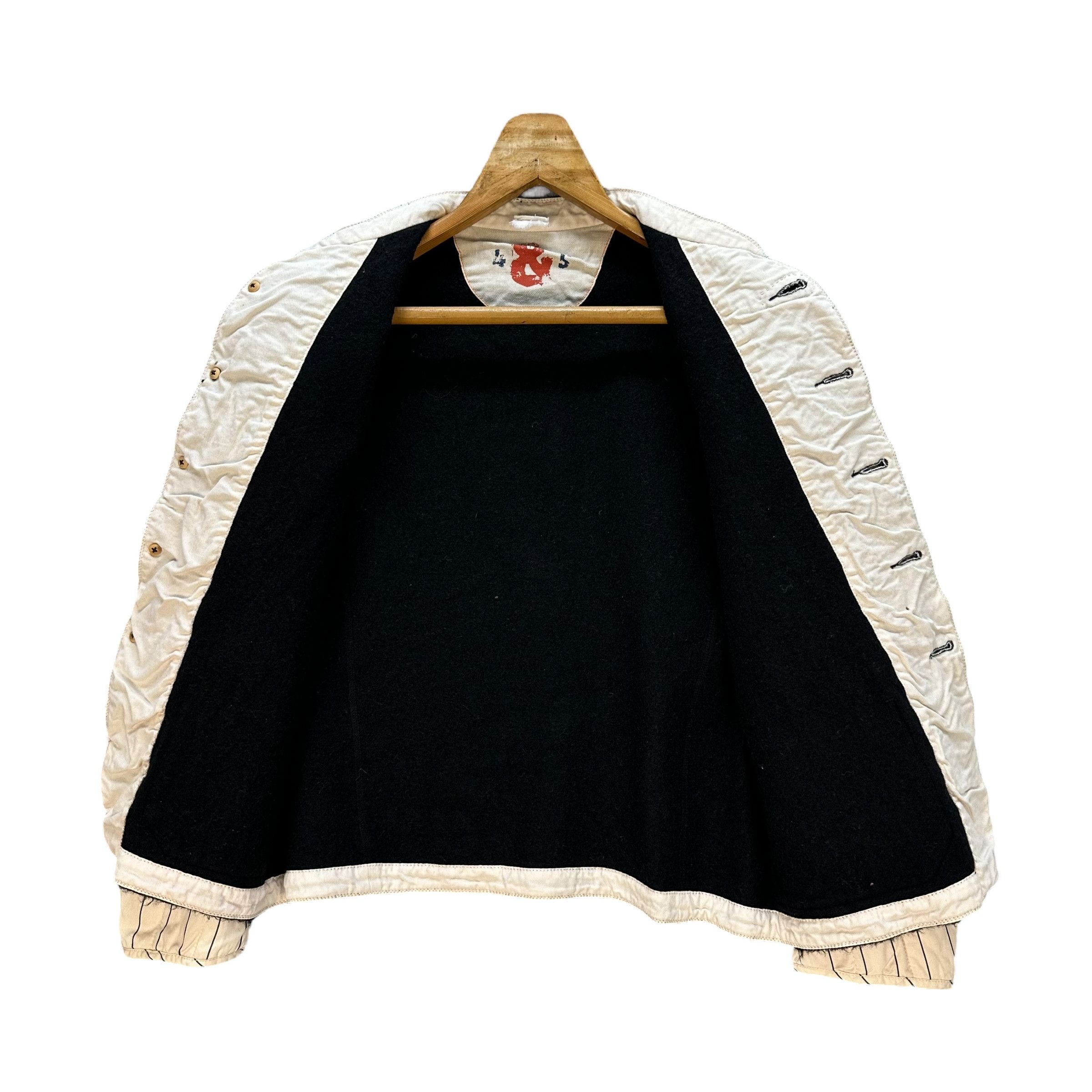 45rpm Vintage 45rpm Cotton Sleeve Button Wool Jacket #A65-1566 Size US S / EU 44-46 / 1 - 7 Thumbnail