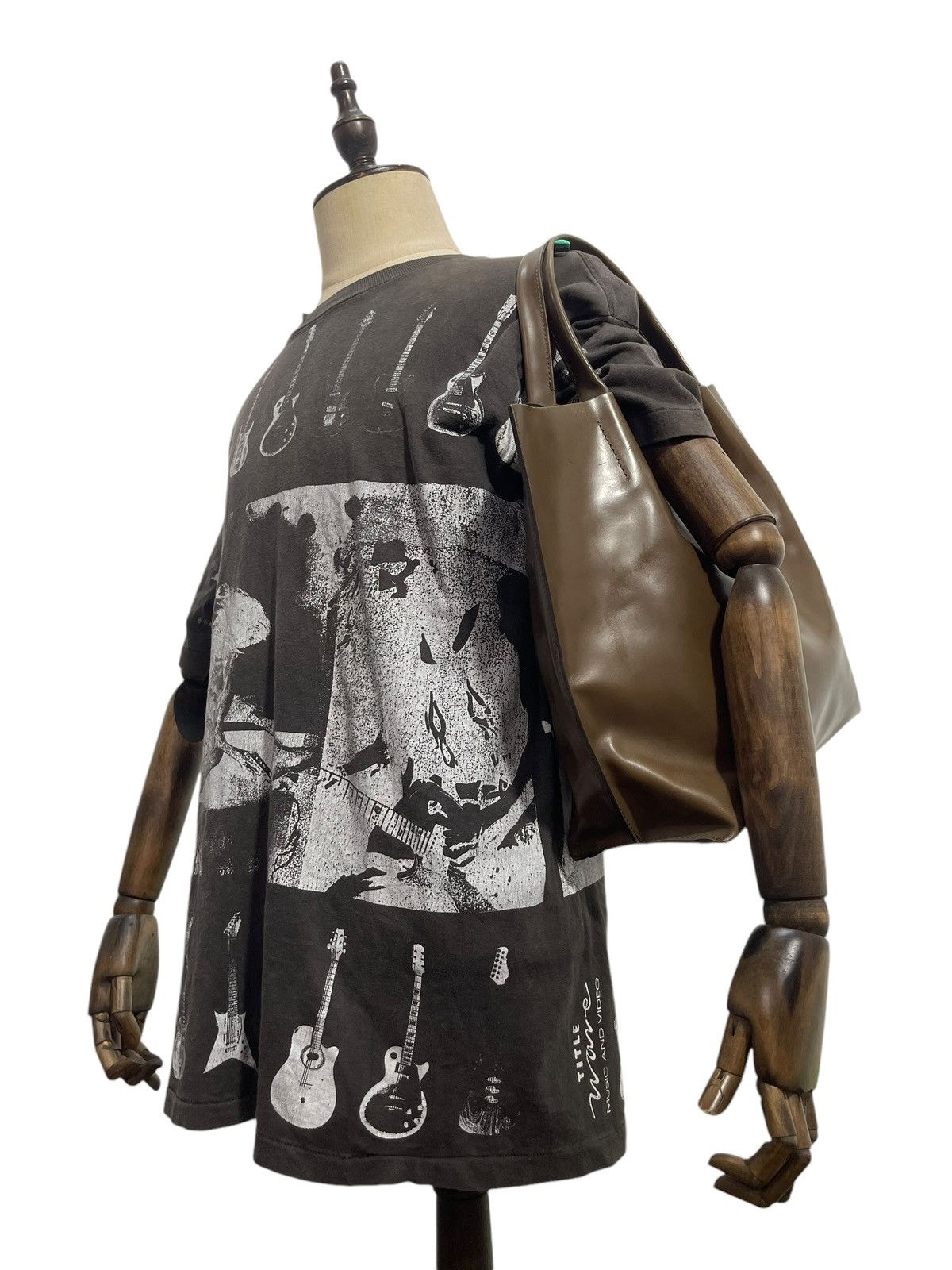 Japanese Brand Full Leather Gianni Chiarinni Italy Tote Bag 9🟩 Size ONE SIZE - 3 Thumbnail